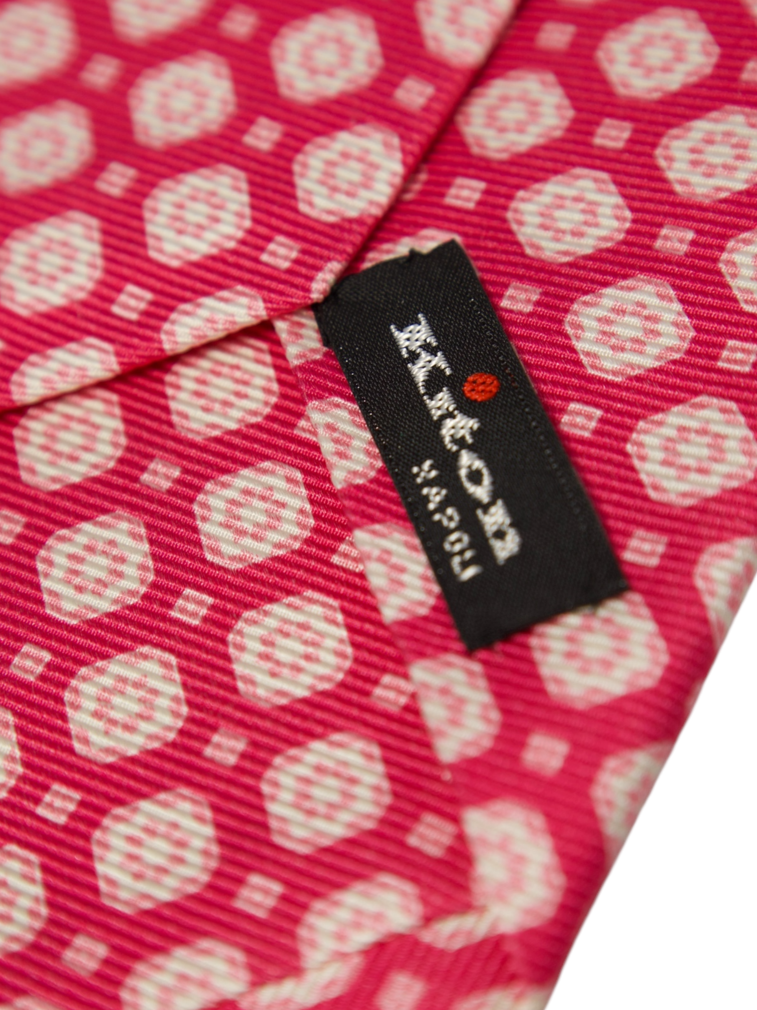 Kiton 5-Fold Pink & Yellow Floral Silk Tie