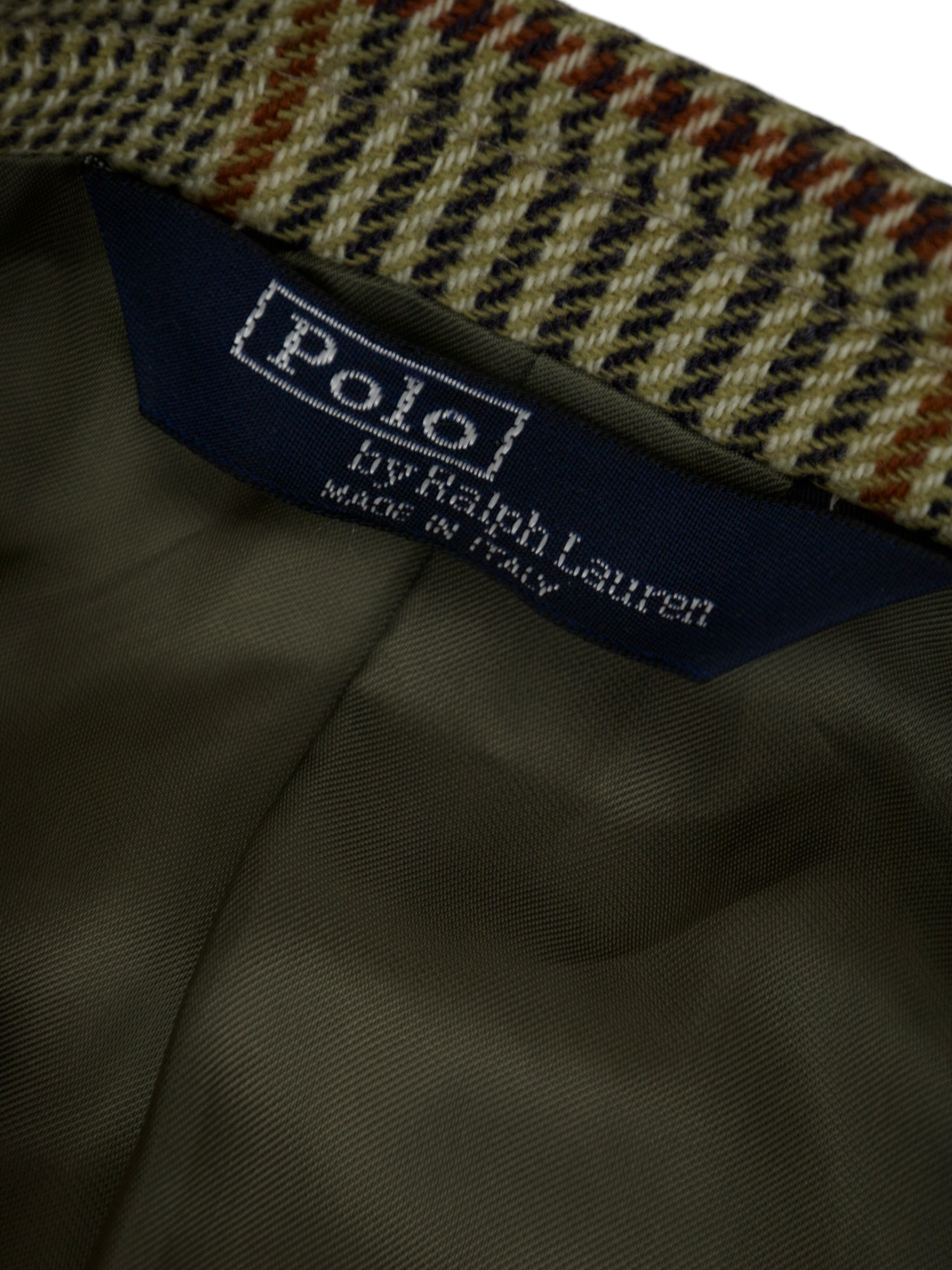 Ralph Lauren Light Brown & Burnt Orange Glenplaid Harris Tweed Jacket