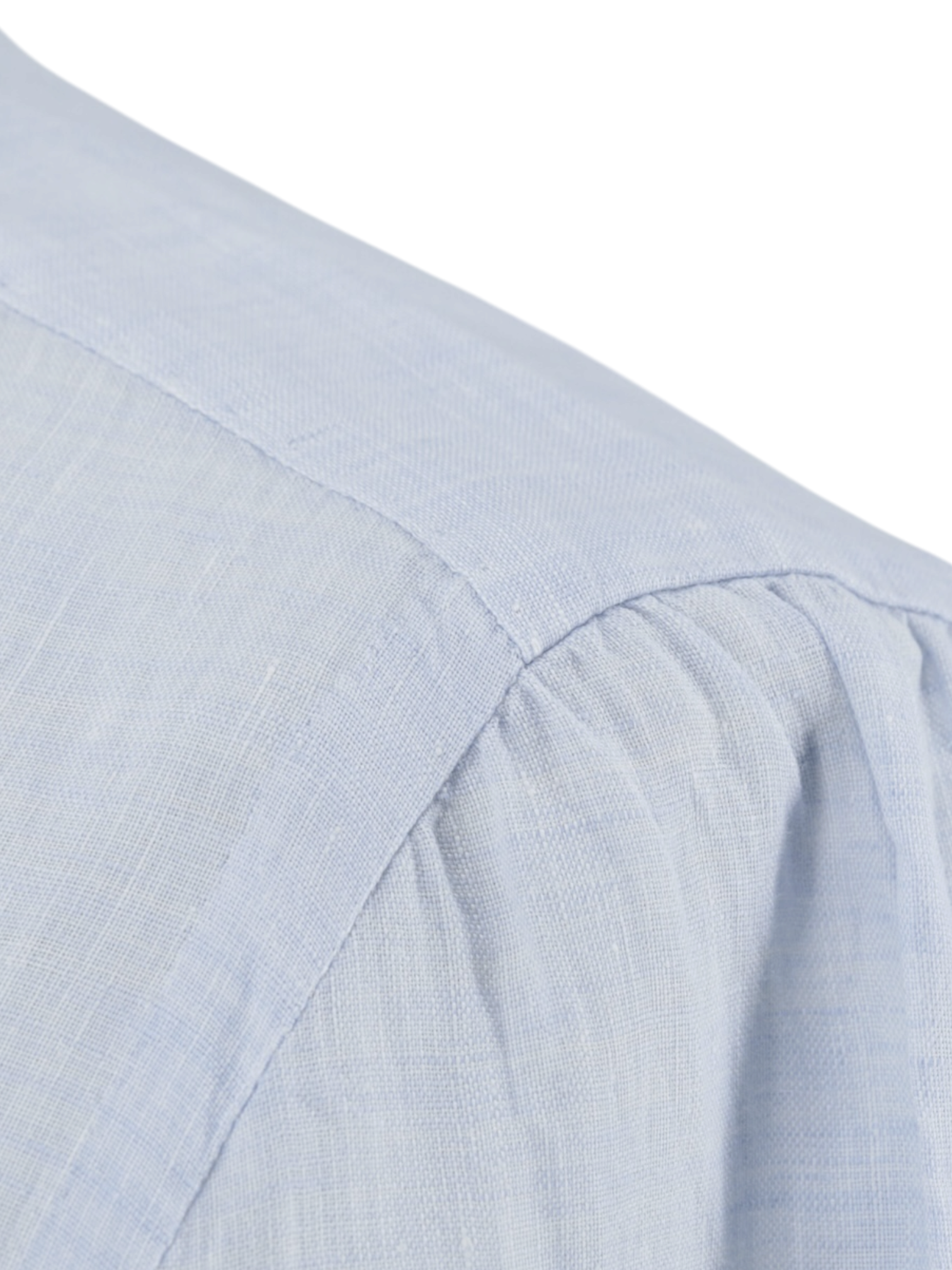 Finamore Ice-Blue Pure Linen Eduardo Summer Shirt