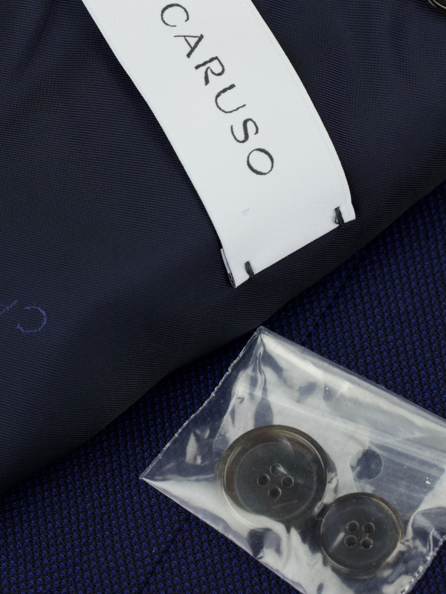 Caruso Dark Blue Super 150's "Australis" Birdseye Boheme Suit