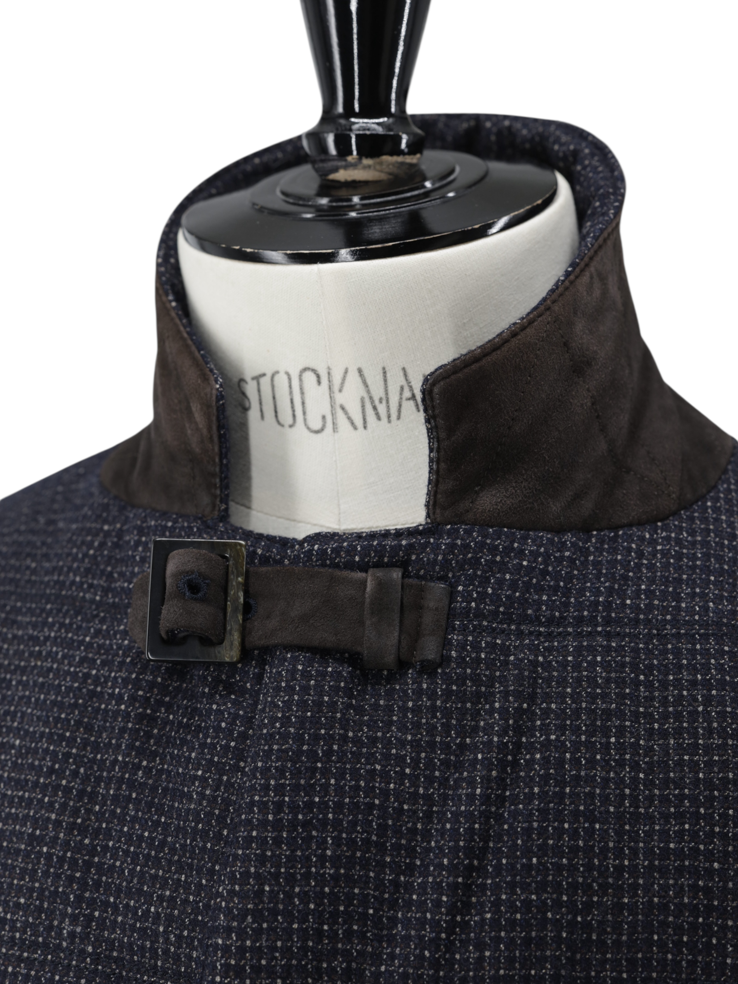 Brioni Dark Blue Wool Rain-System® Micro-Pattern Padded Jacket