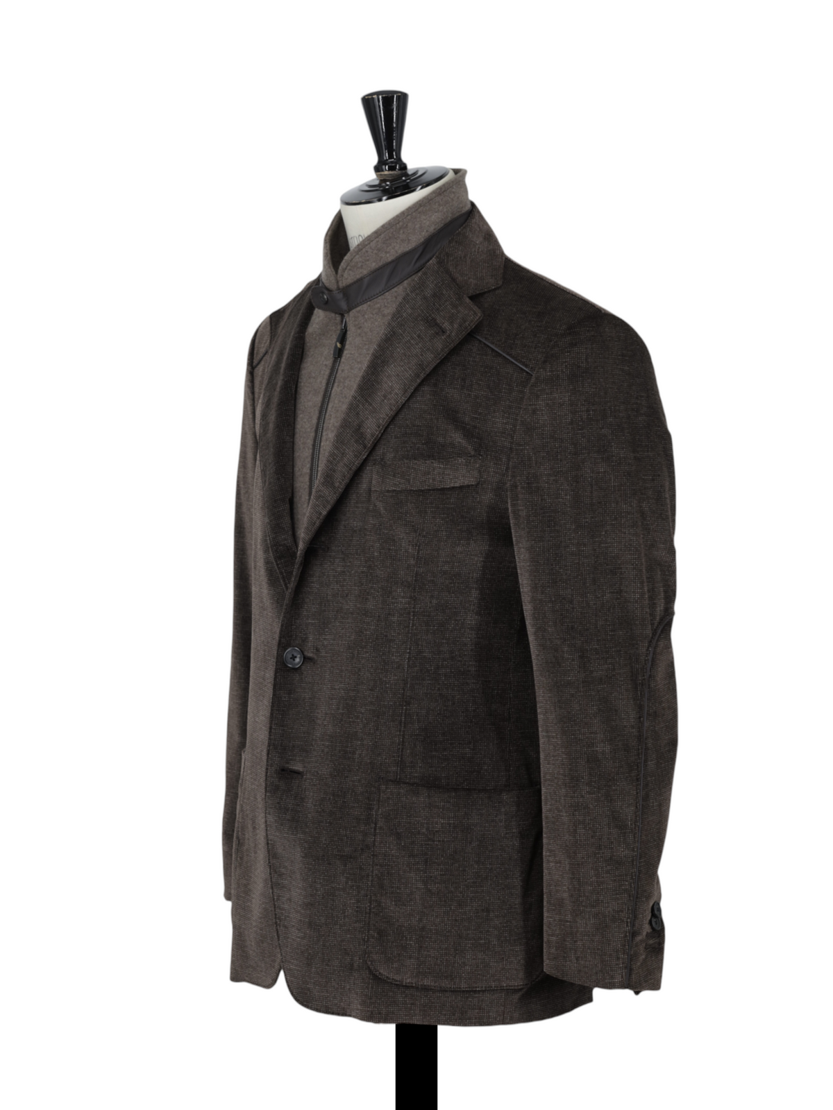 Corneliani Brown Cotton-Stretch Moleskin Pinpoint Vespa Jacket