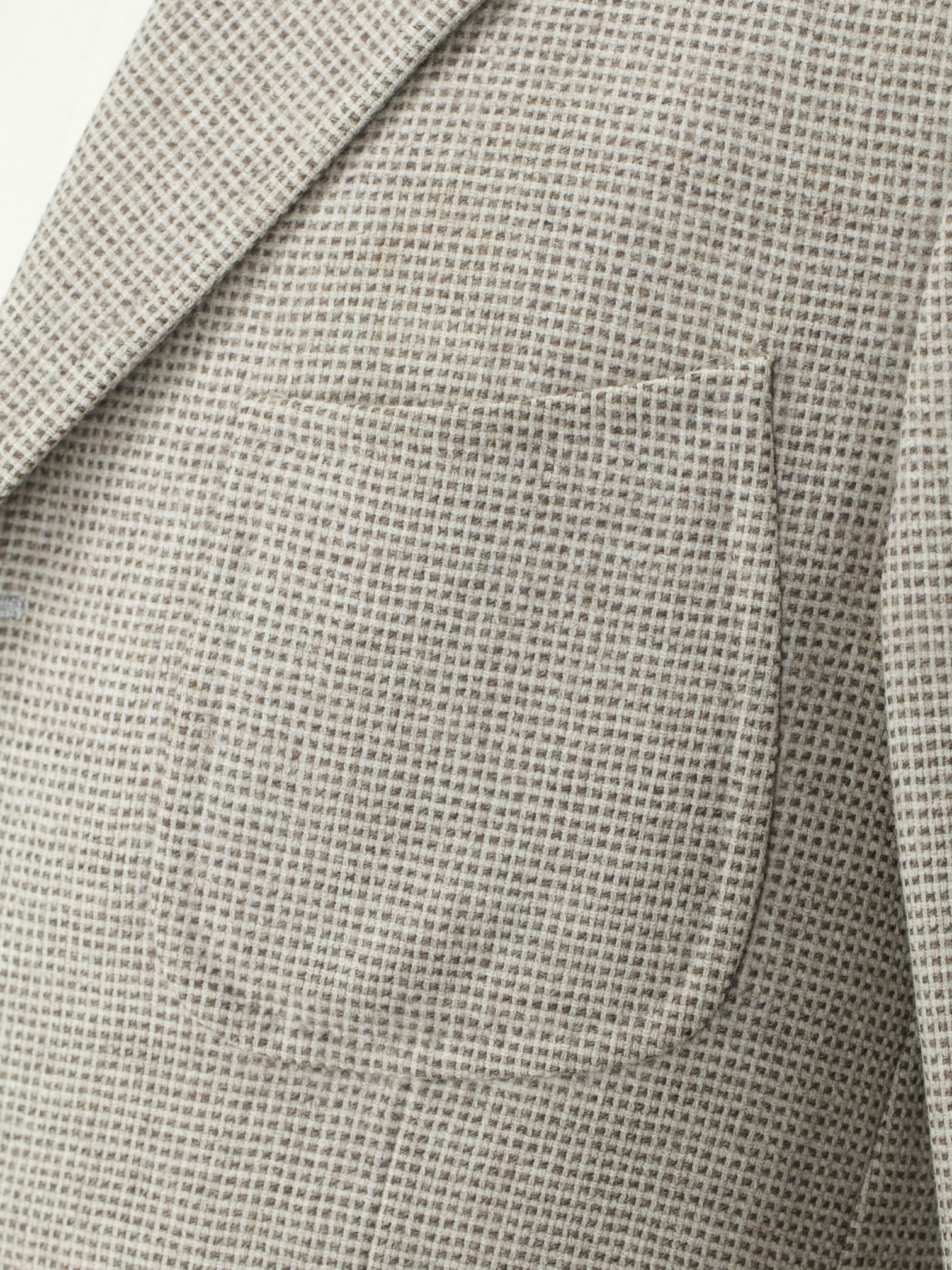 Isaia Light Grey Wool & Cashmere Micro-Pattern Jacket