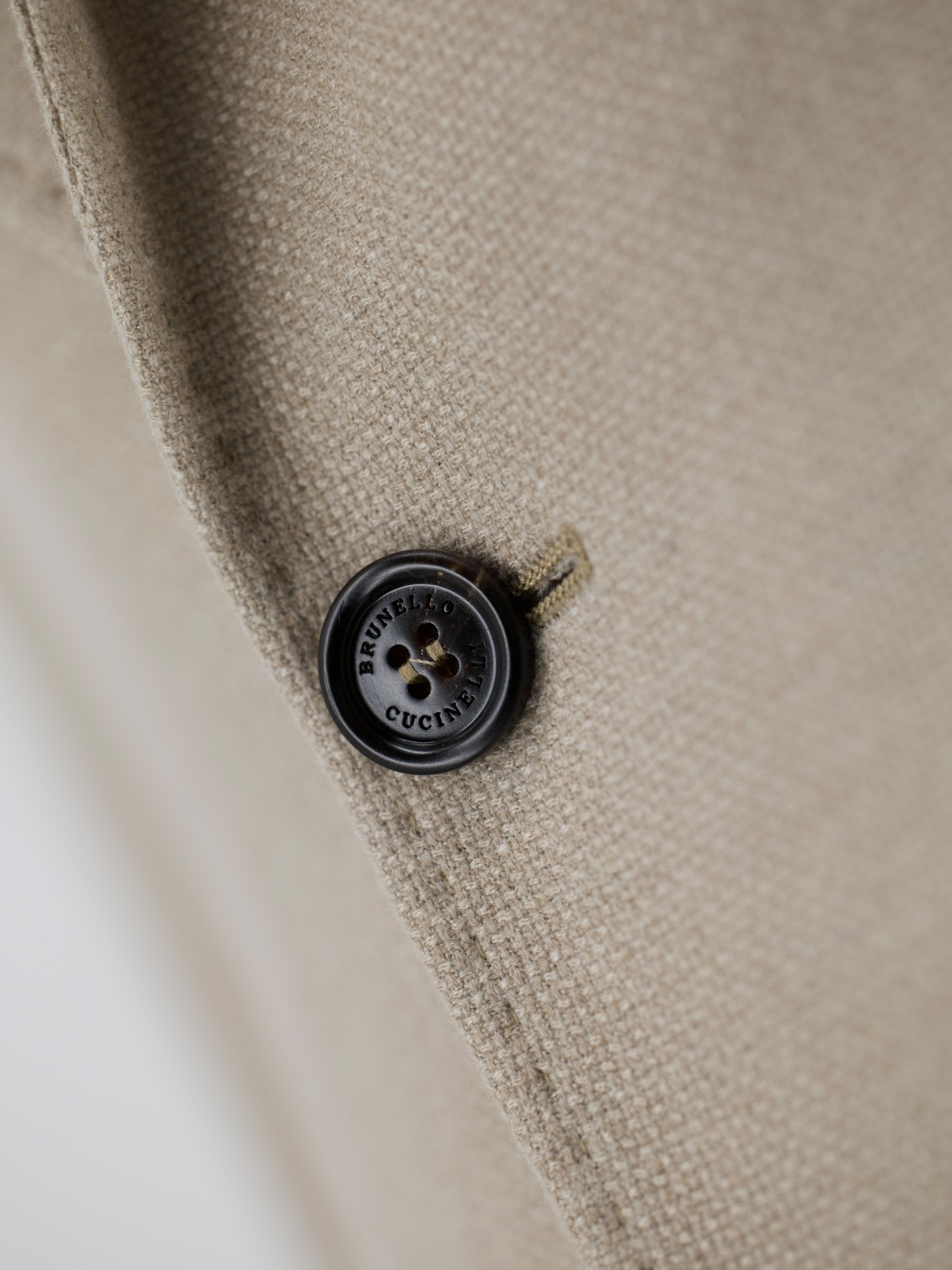 Brunello Cucinelli Beige Cashmere & Silk Plain-Weave Jacket