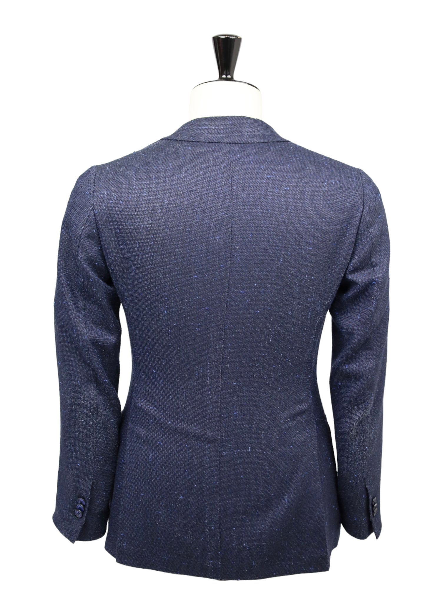 Cesare Attolini Navy and Light Blue Donegal Wool & Silk Jacket