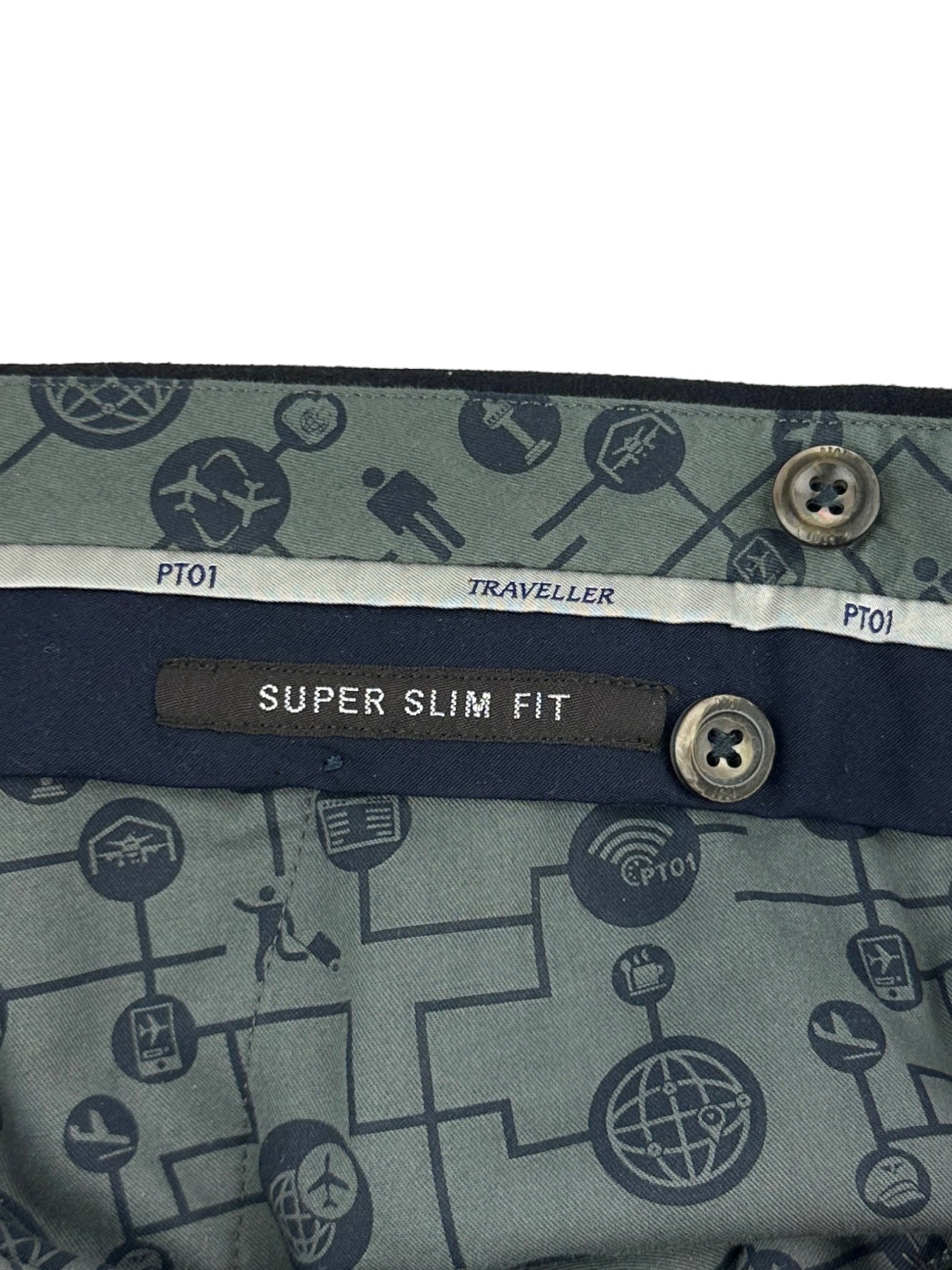 PT01 Navy Flannel Trousers