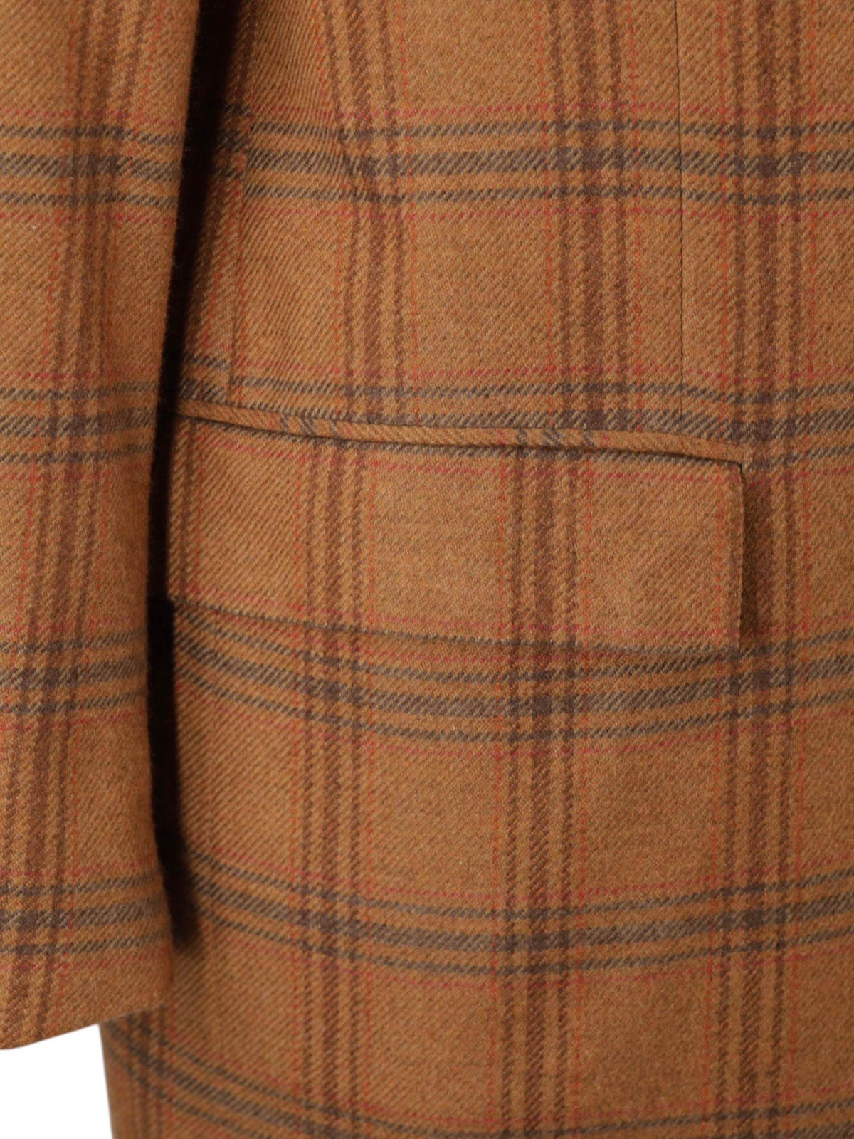 Kiton Orange & Brown Pure Cashmere Checkered Jacket