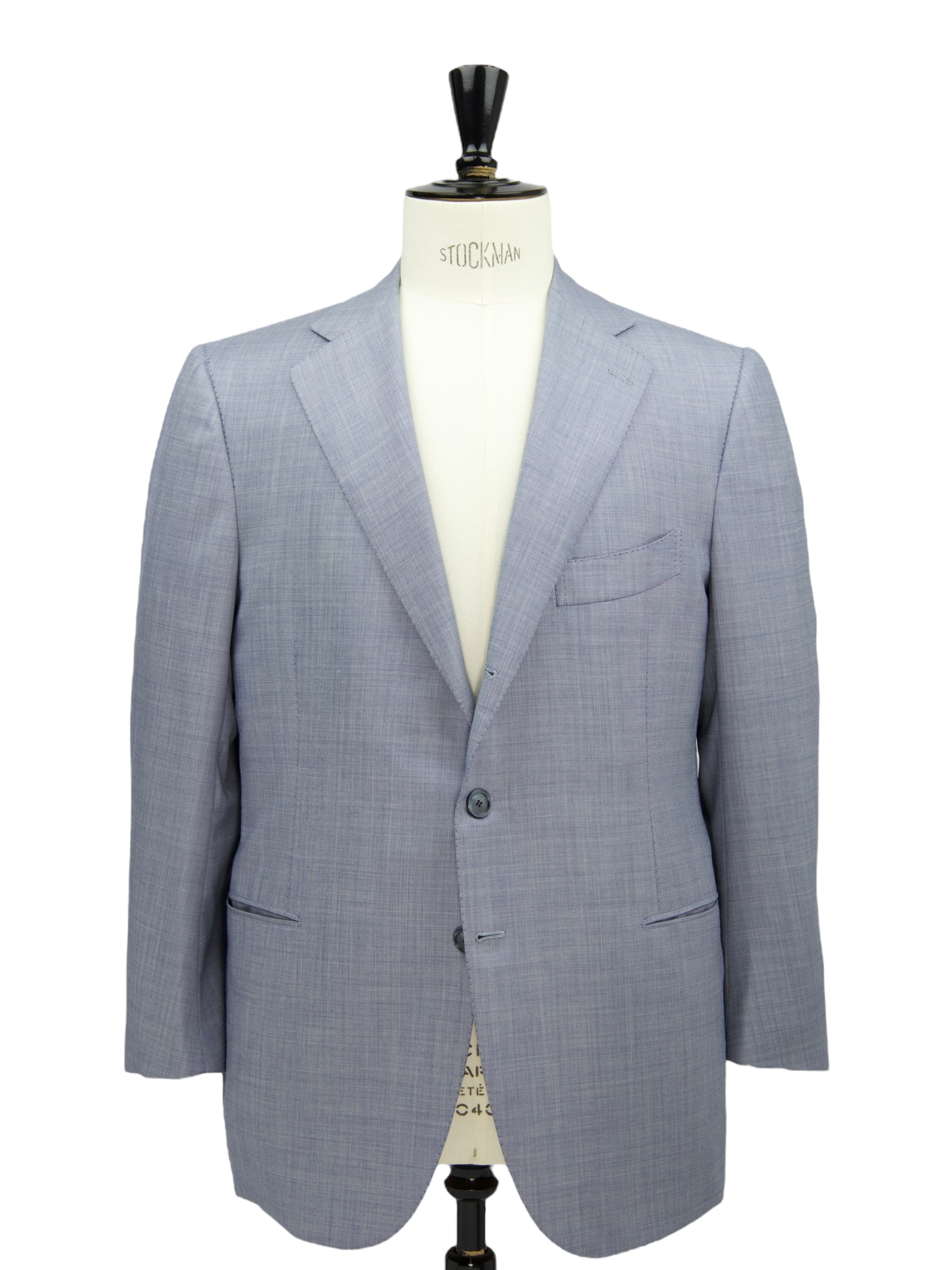 Cesare Attolini Slate Blue Super 150's & Cashmere Sharkskin Suit