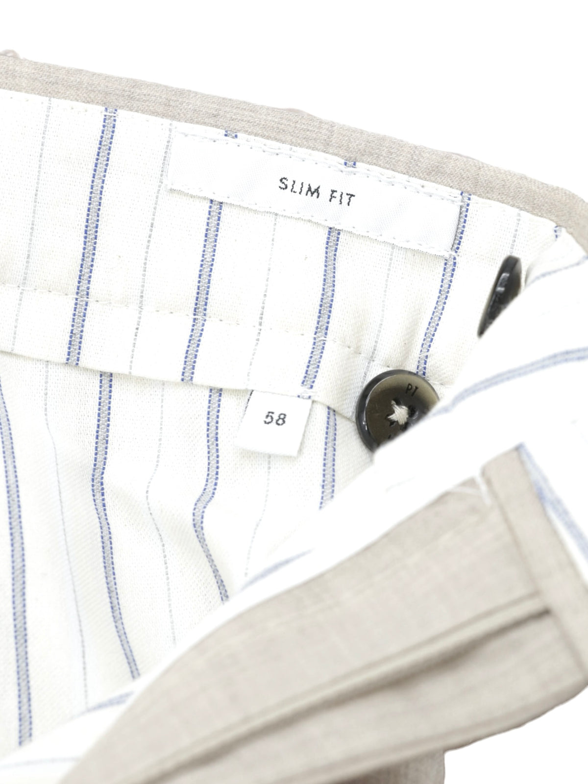 PT01 Greige Fine-Wool Melange Side-Adjuster Trousers