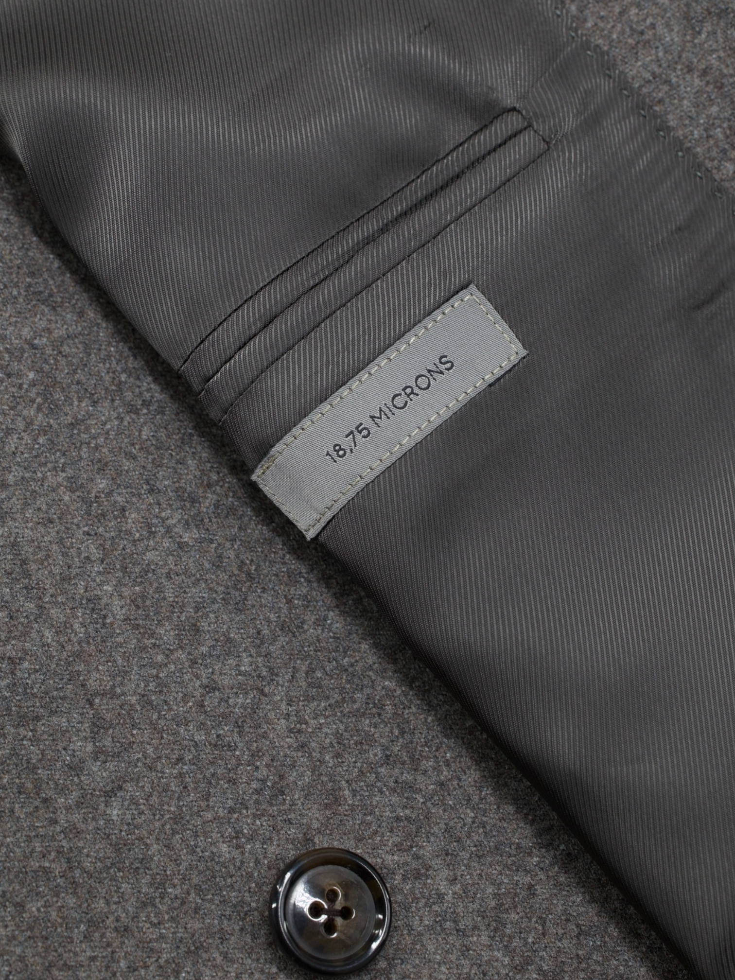 Corneliani Warm Grey Double-Breasted 18.75-Micron Wool Gate Jacket