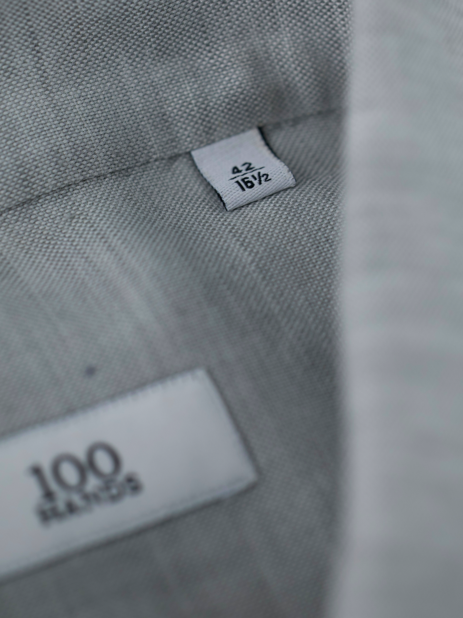 100 Hands Light Grey Linen & Cotton Melange Shirt