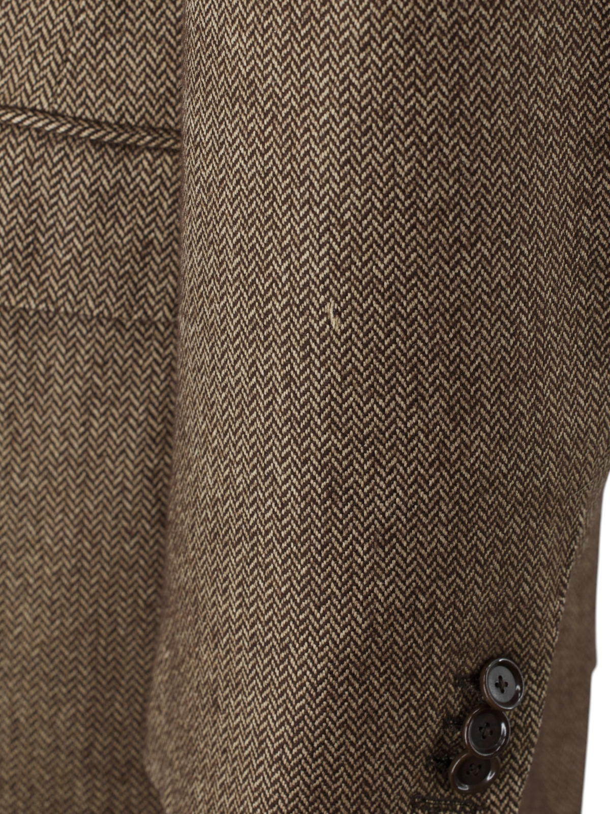 Ermenegildo Zegna Couture Brown Silk & Cashmere Herringbone Jacket