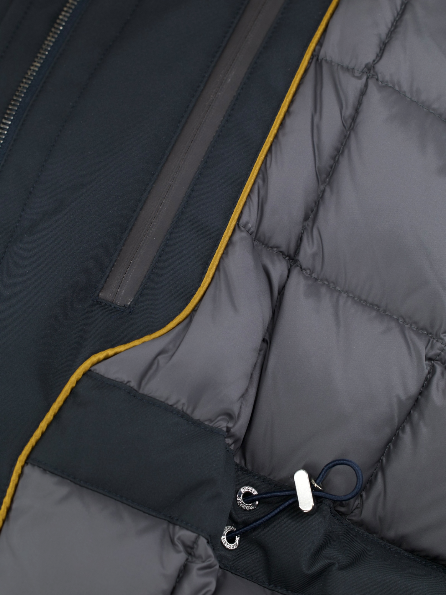 MooRER Navy Aqua-Proof Bernier Field-Jacket