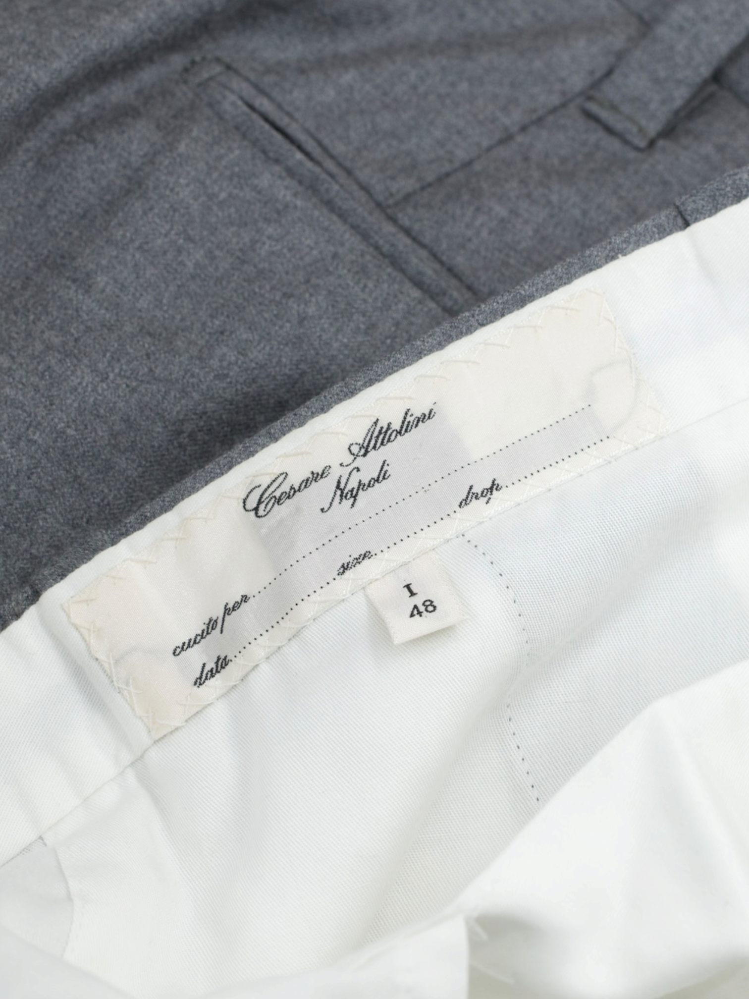 Cesare Attolini Grey Brushed Super 150's Twill Sartorial Trousers