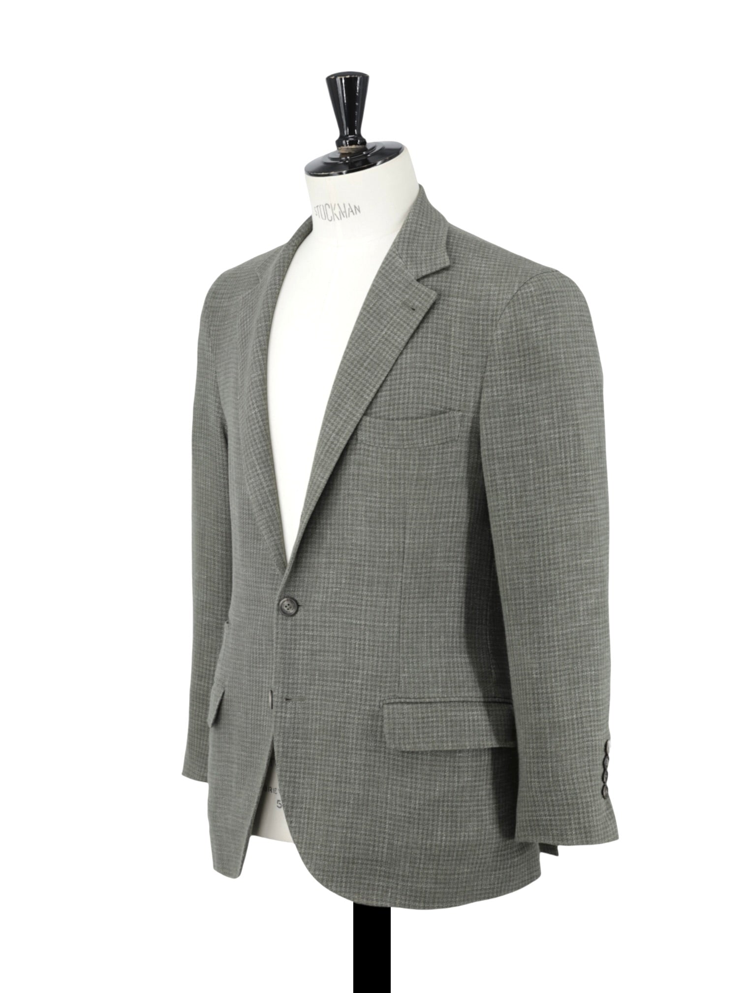 Brunello Cucinelli Sage Green Wool, Linen & Silk Pied de Poule Jacket