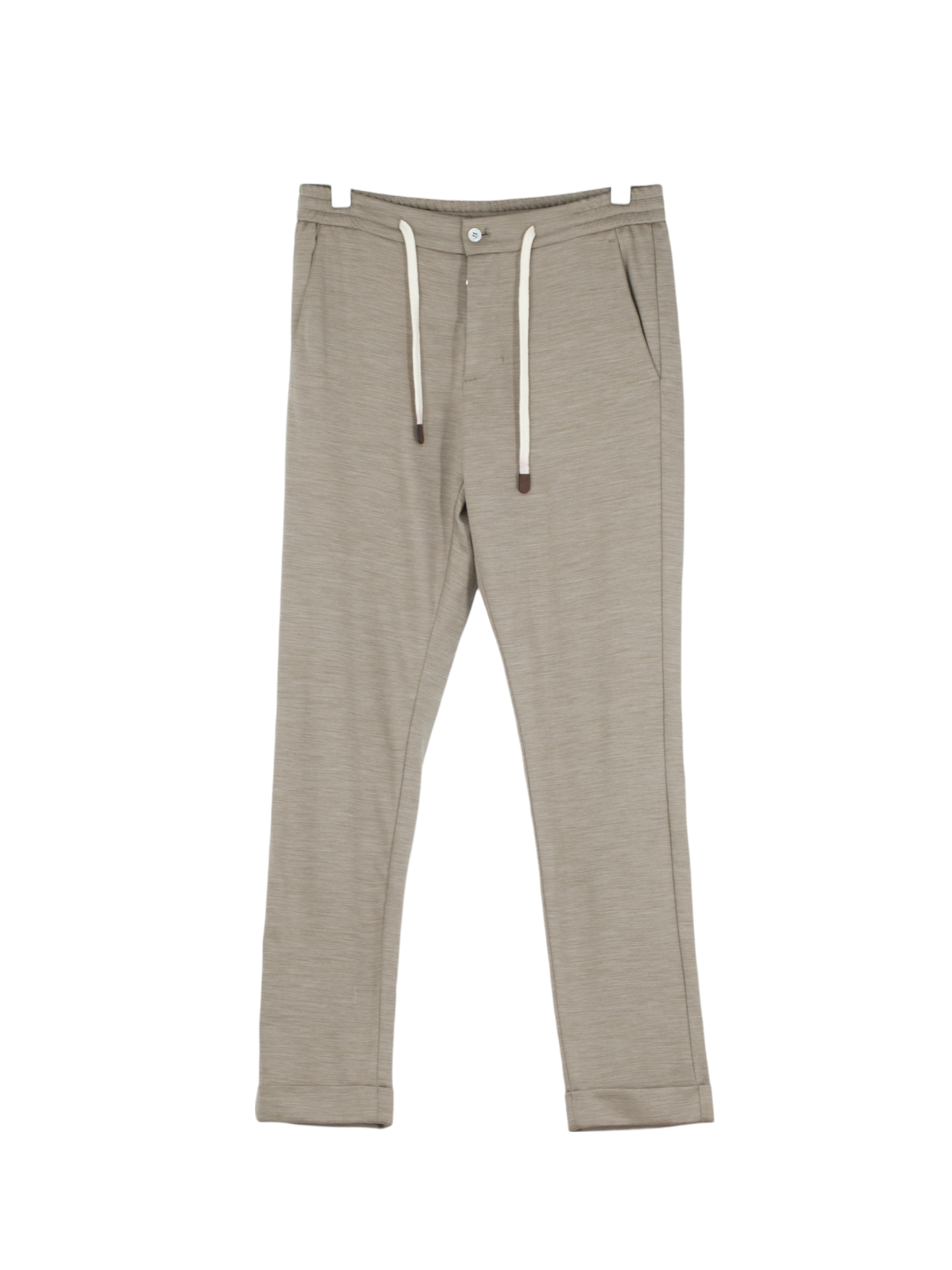 Marco Pescarolo Light Brown Jersey-Knitted Wool Luxury Tracksuit