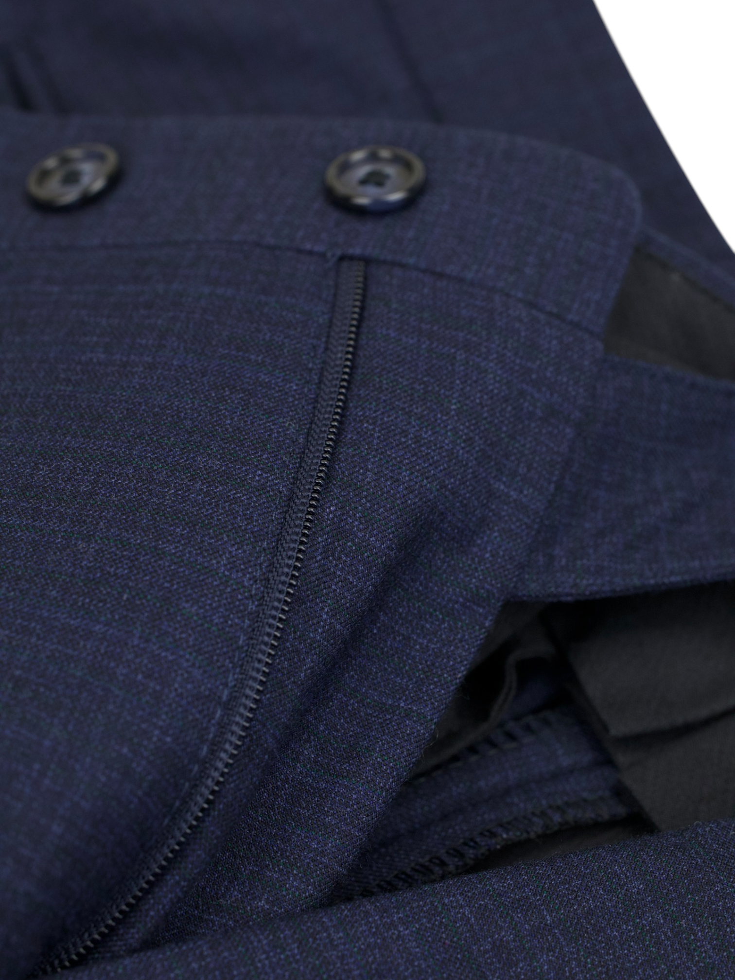 Corneliani Dark Blue Fine-Wool "Flawless" Micro-Check Suit