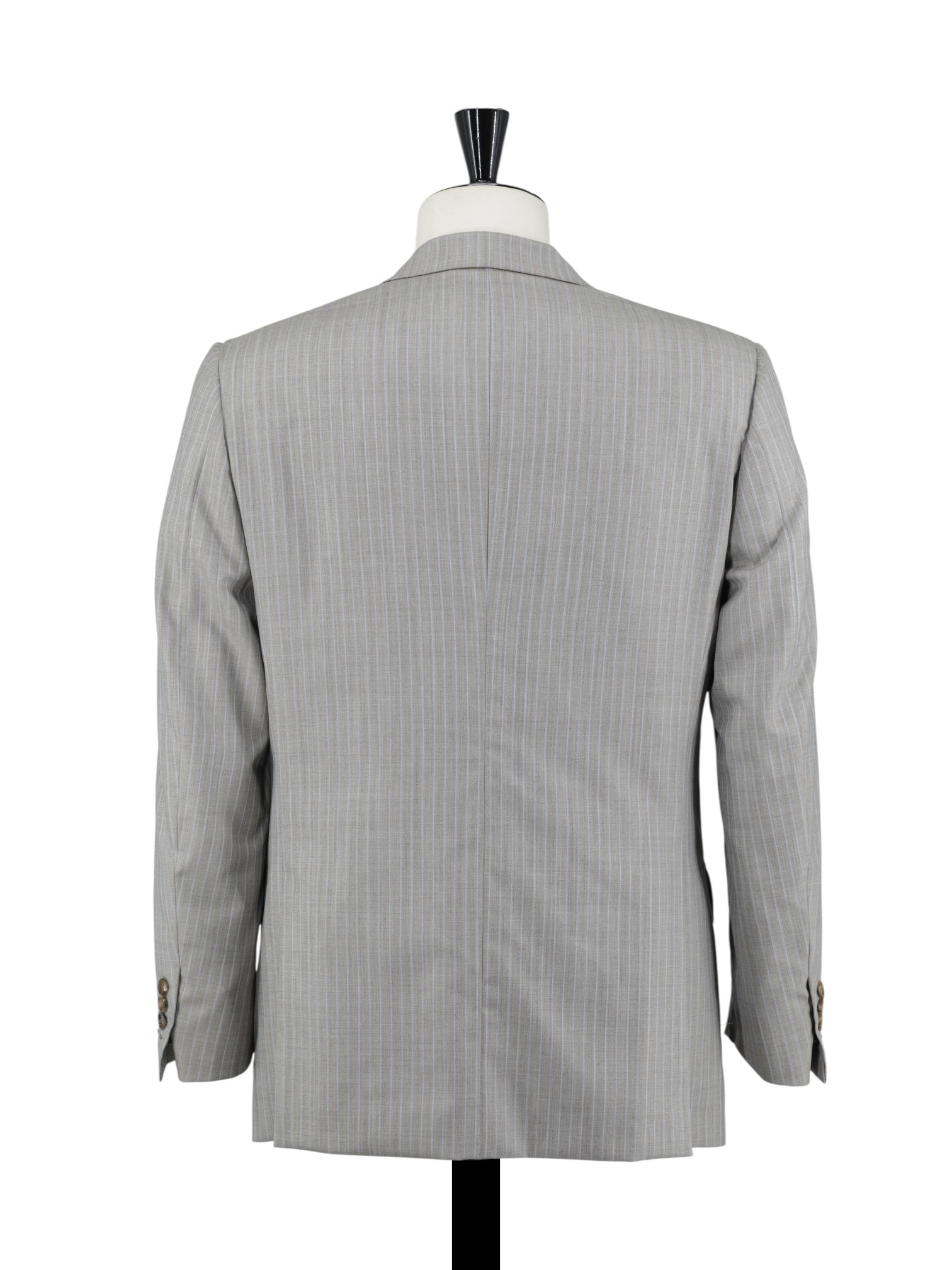 Brioni Taupe & Light Blue Wool-Silk Pinstripe Parlamento Suit
