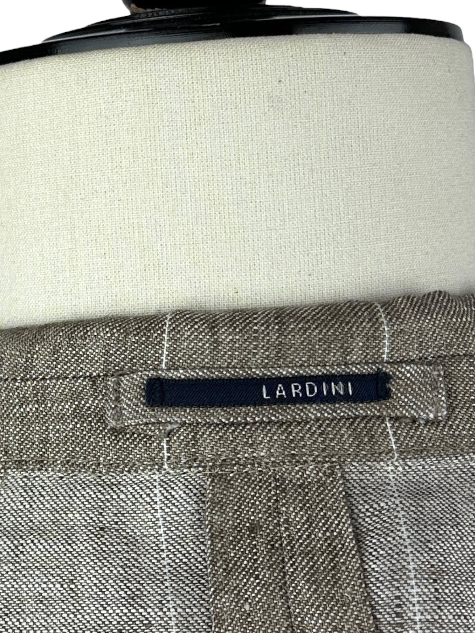 Lardini Taupe Linen Pinstripe Jacket