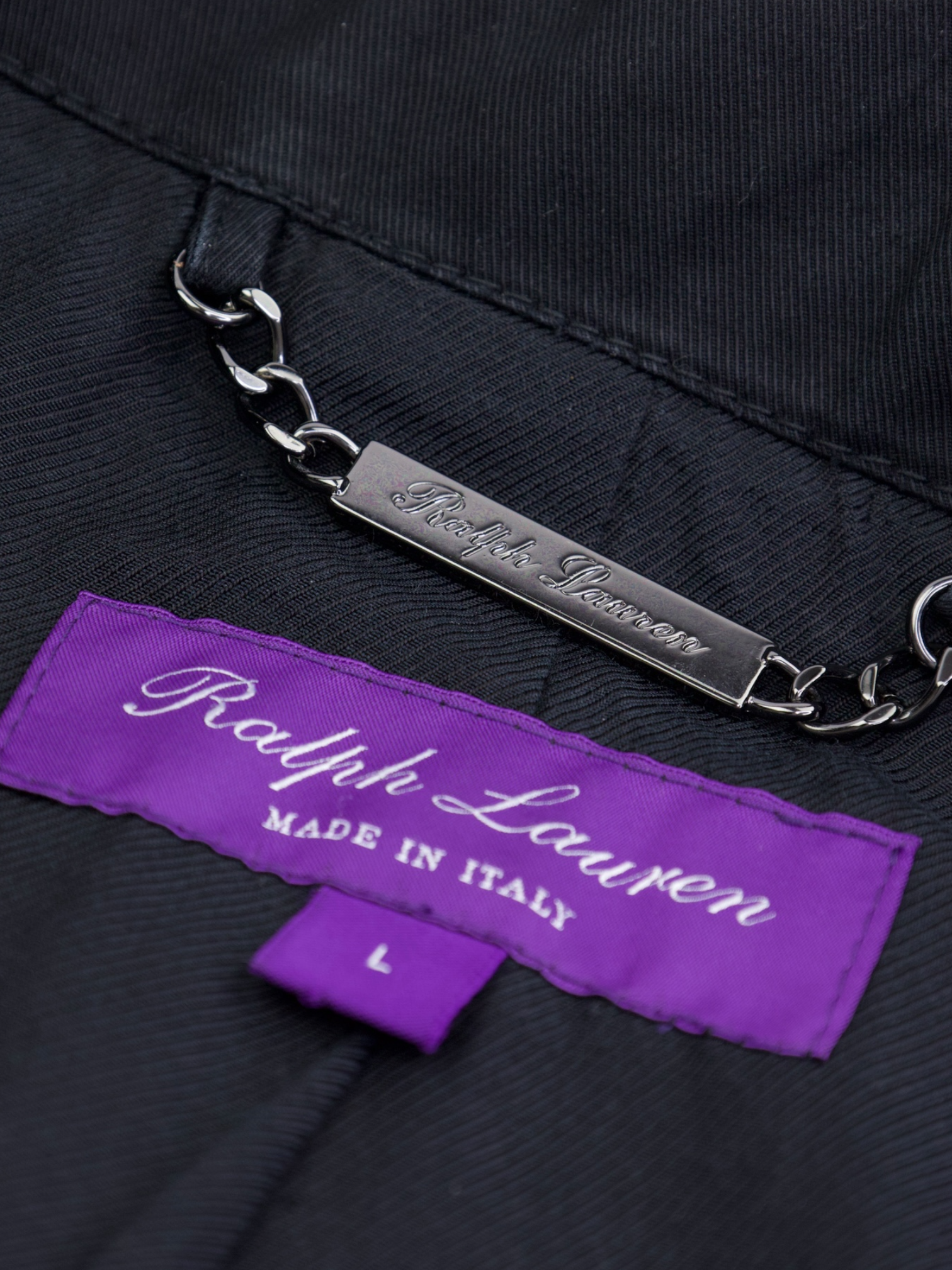 Ralph Lauren Purple Label Black Cotton Field Jacket