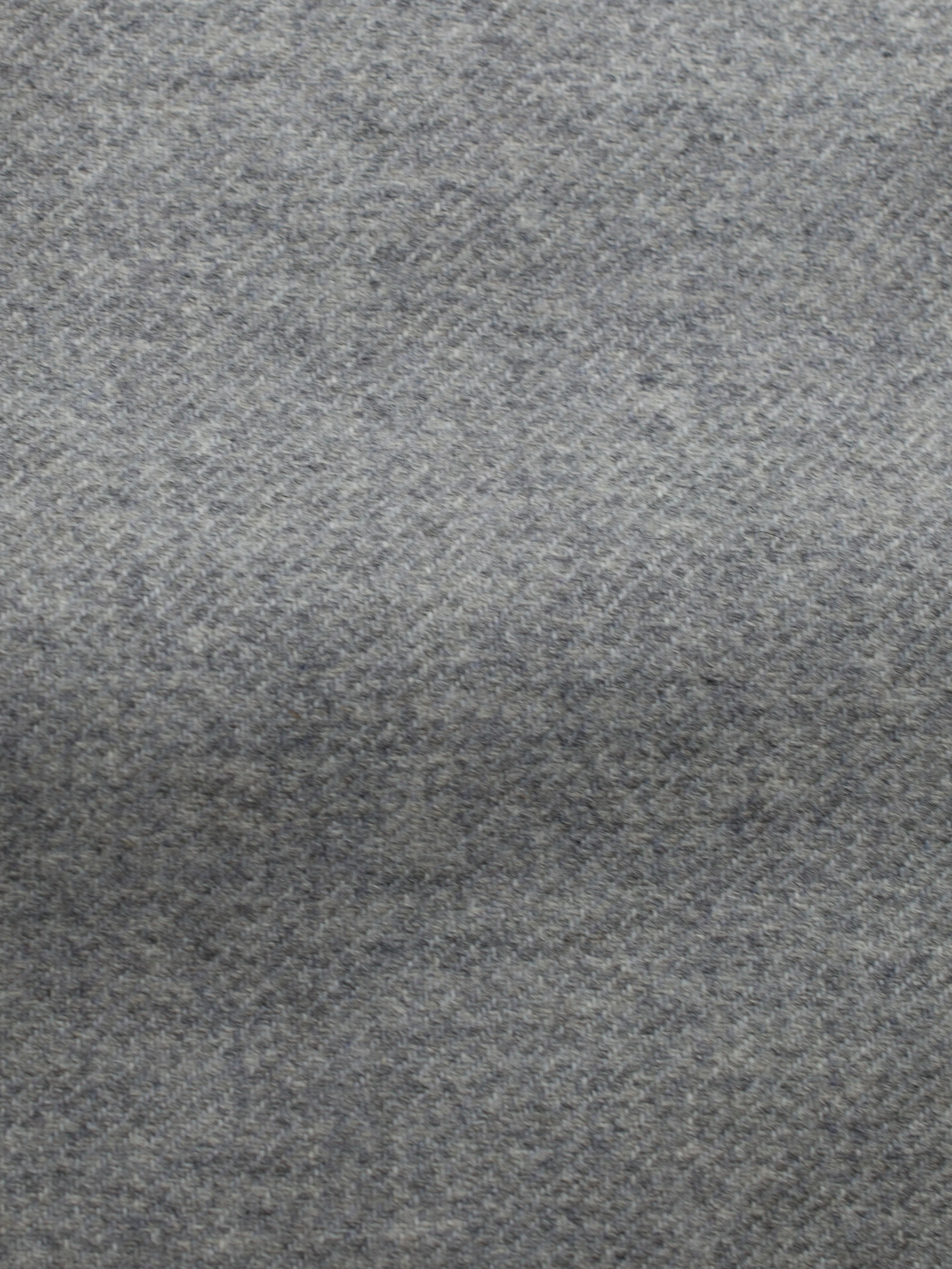 Doriani Light Grey Pure Cashmere Double-Breasted Twill Overcoat