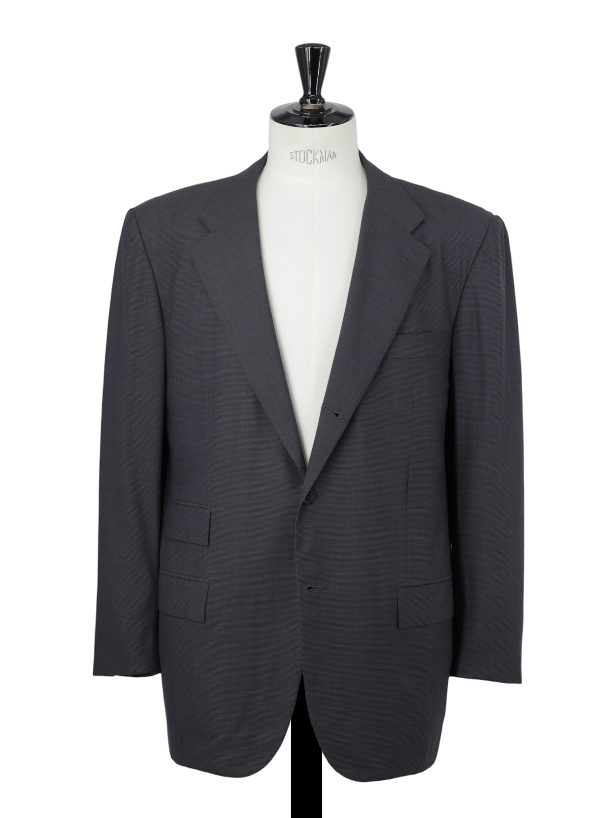 Kiton Dark Grey Fine-Wool Puppytooth Vintage Straight-Fit Suit