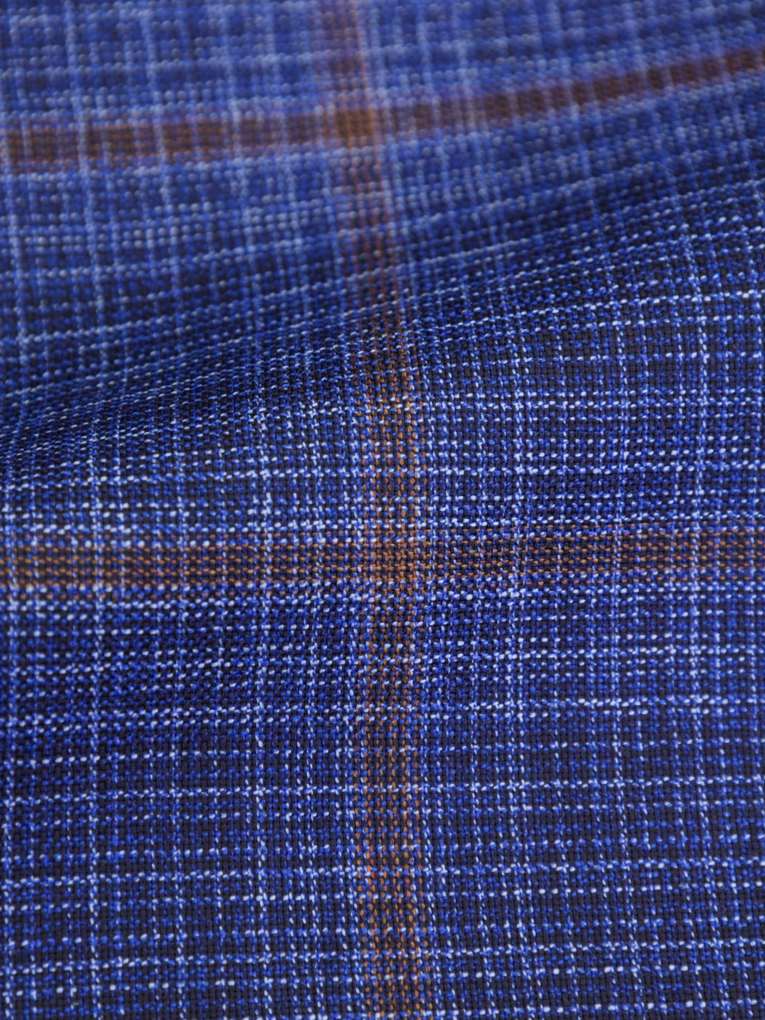Ermenegildo Zegna Blue & Brown Windowpane “Zero Weight” Jacket