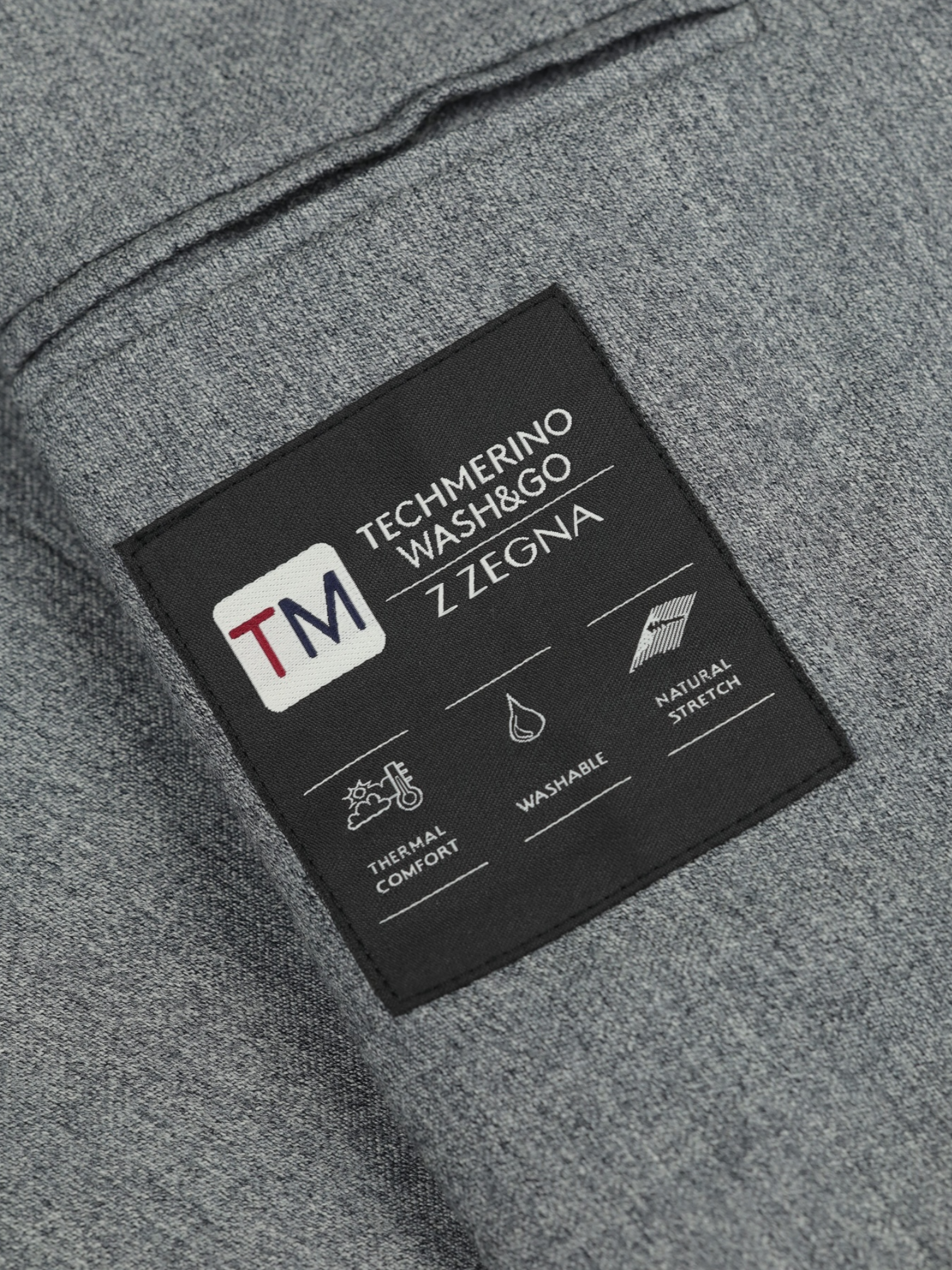 Z-Zegna Grey Tech-Merino Washable Wool Suit