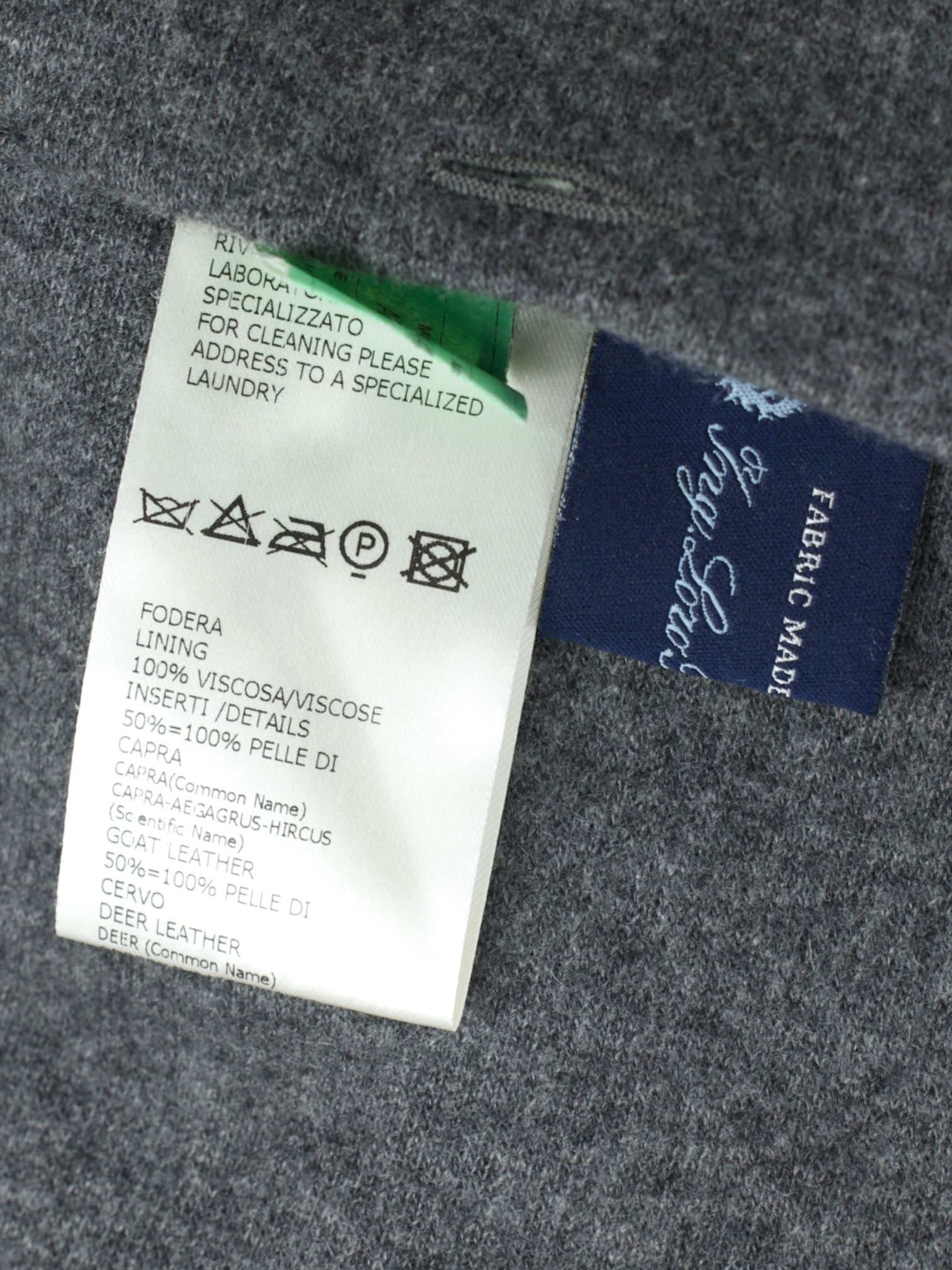 Mandelli Grey Double-Faced Cashmere & Stretch Castorino-Fur Collar Coat