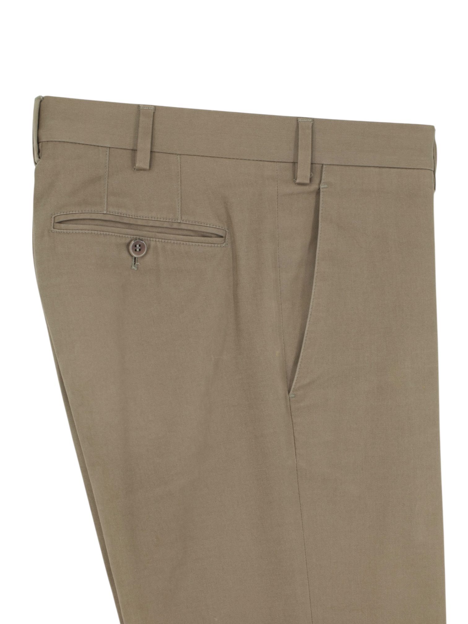 Loro Piana Khaki Cotton-Stretch Twill Trousers