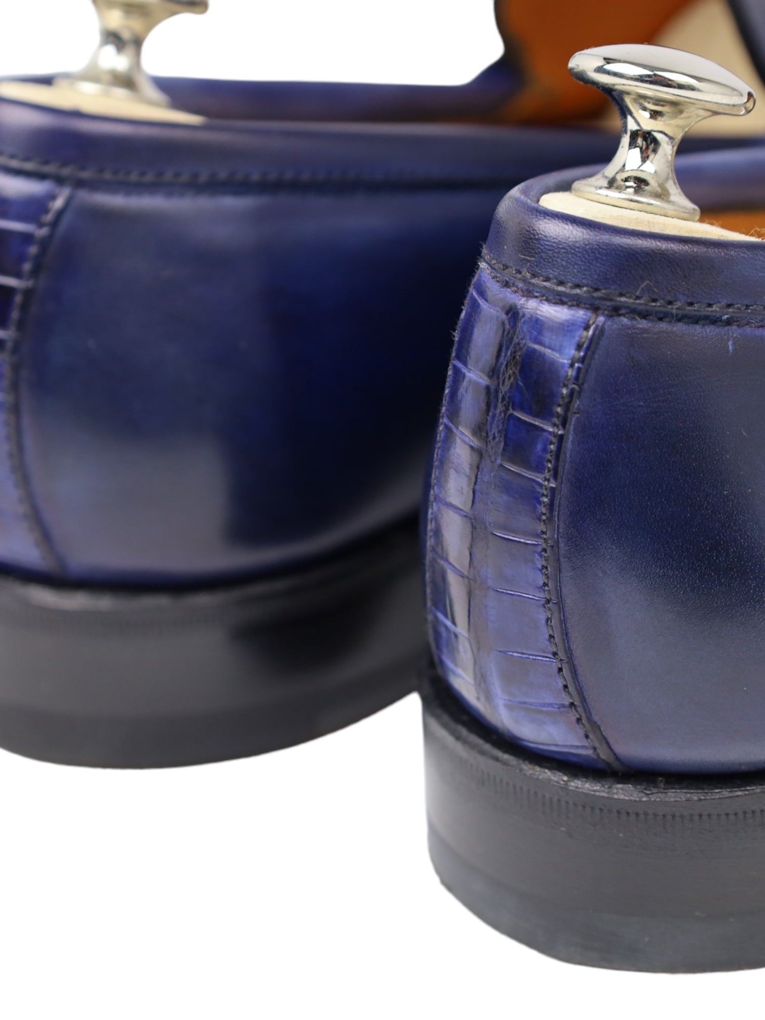 Bontoni Electric Blue Penny Loafer + Crocodile Belt & Details