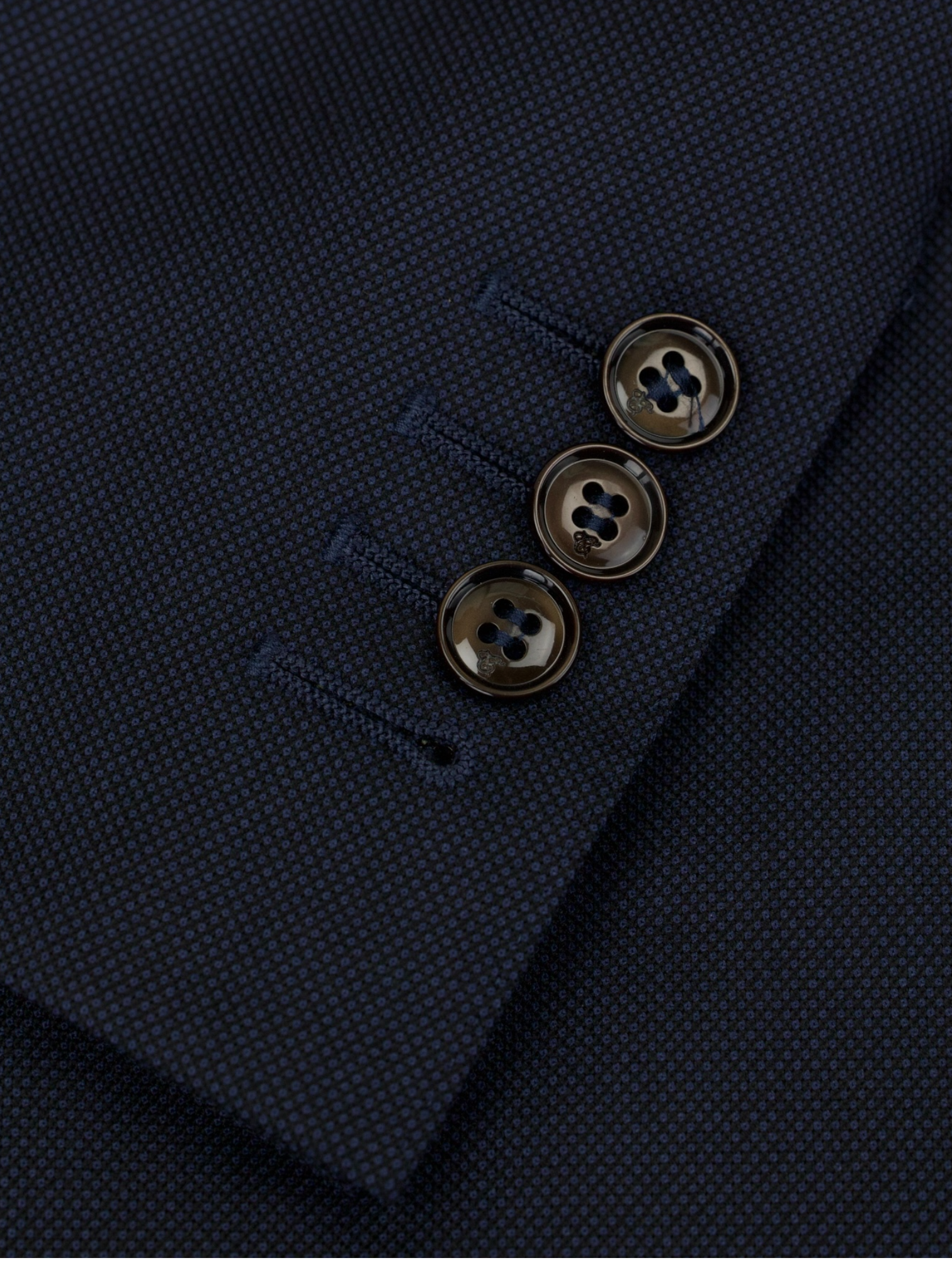 Canali Navy 3-Piece Super 160's Birdseye Suit