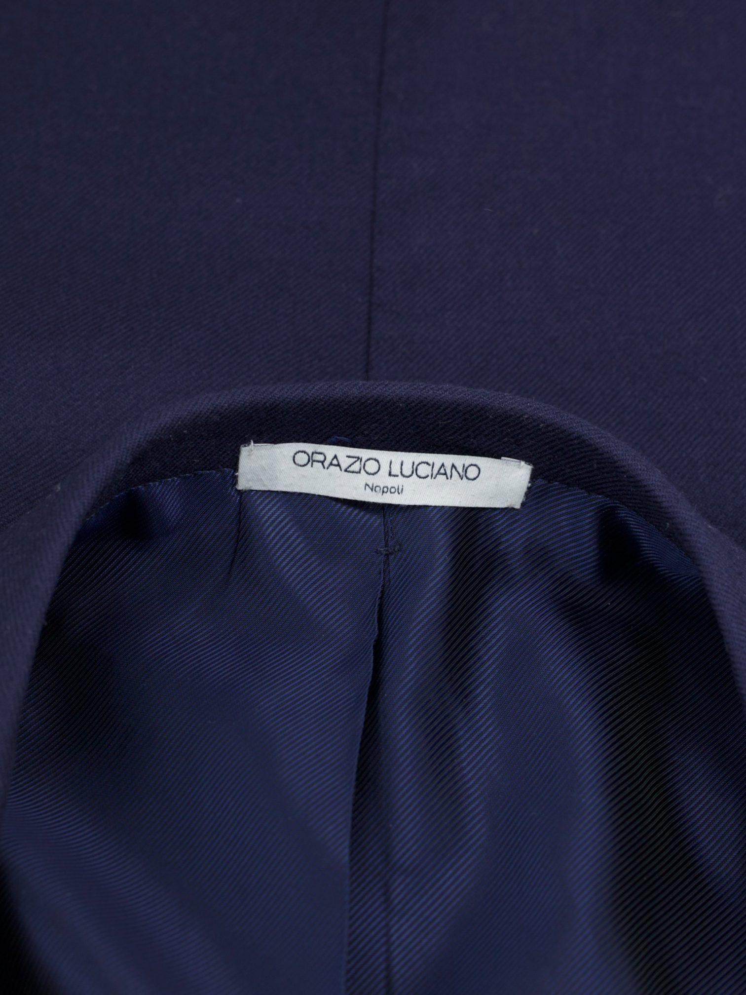 Orazio Luciano Navy Brushed-Wool Twill Jacket