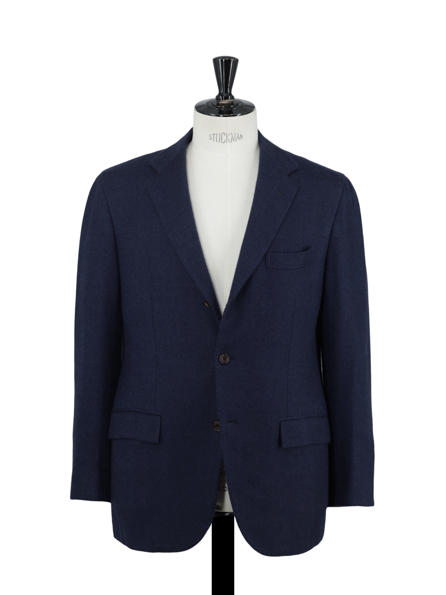 Kiton Navy Pure Plushy-Cashmere Micro-Structure Jacket