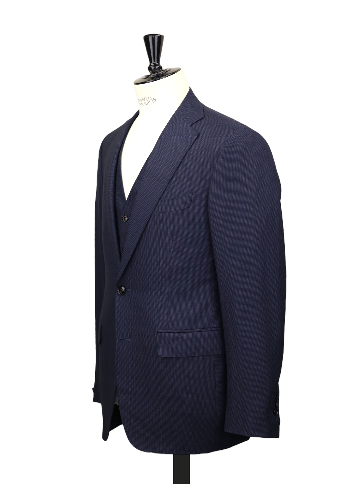 Canali Navy 3-Piece Super 160's Birdseye Suit