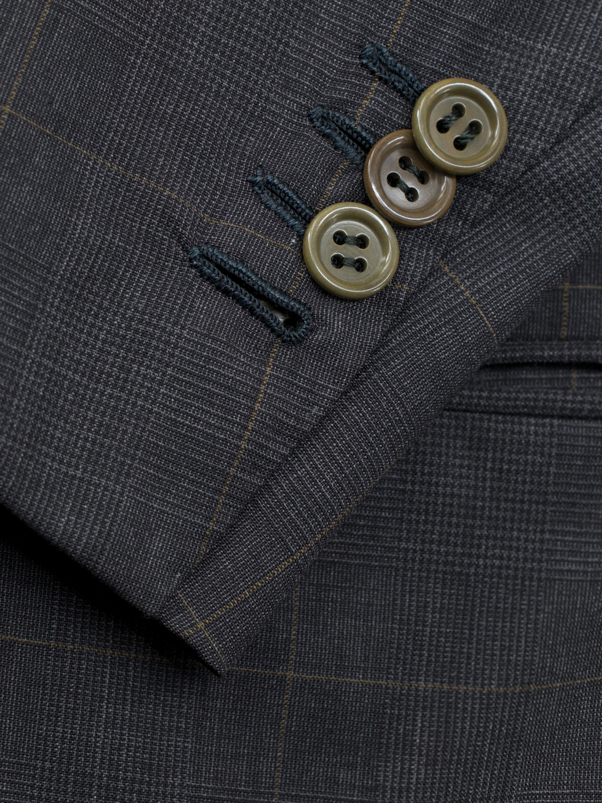 Kiton Dark Grey Super 150's "Diamante Blu" Windowpane Suit