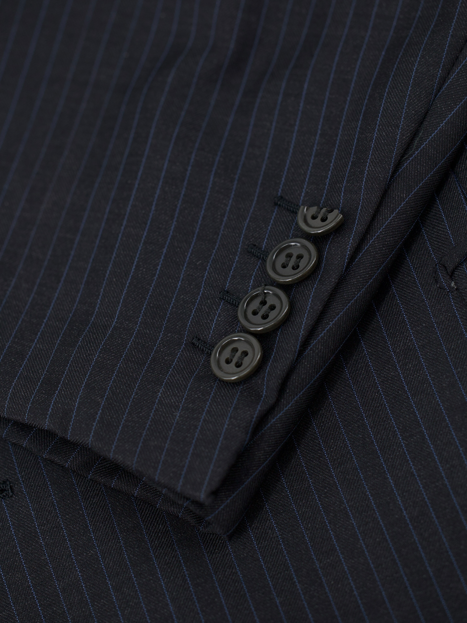 Brioni Anthracite & Light Blue Wool Pinstripe Palatino Suit