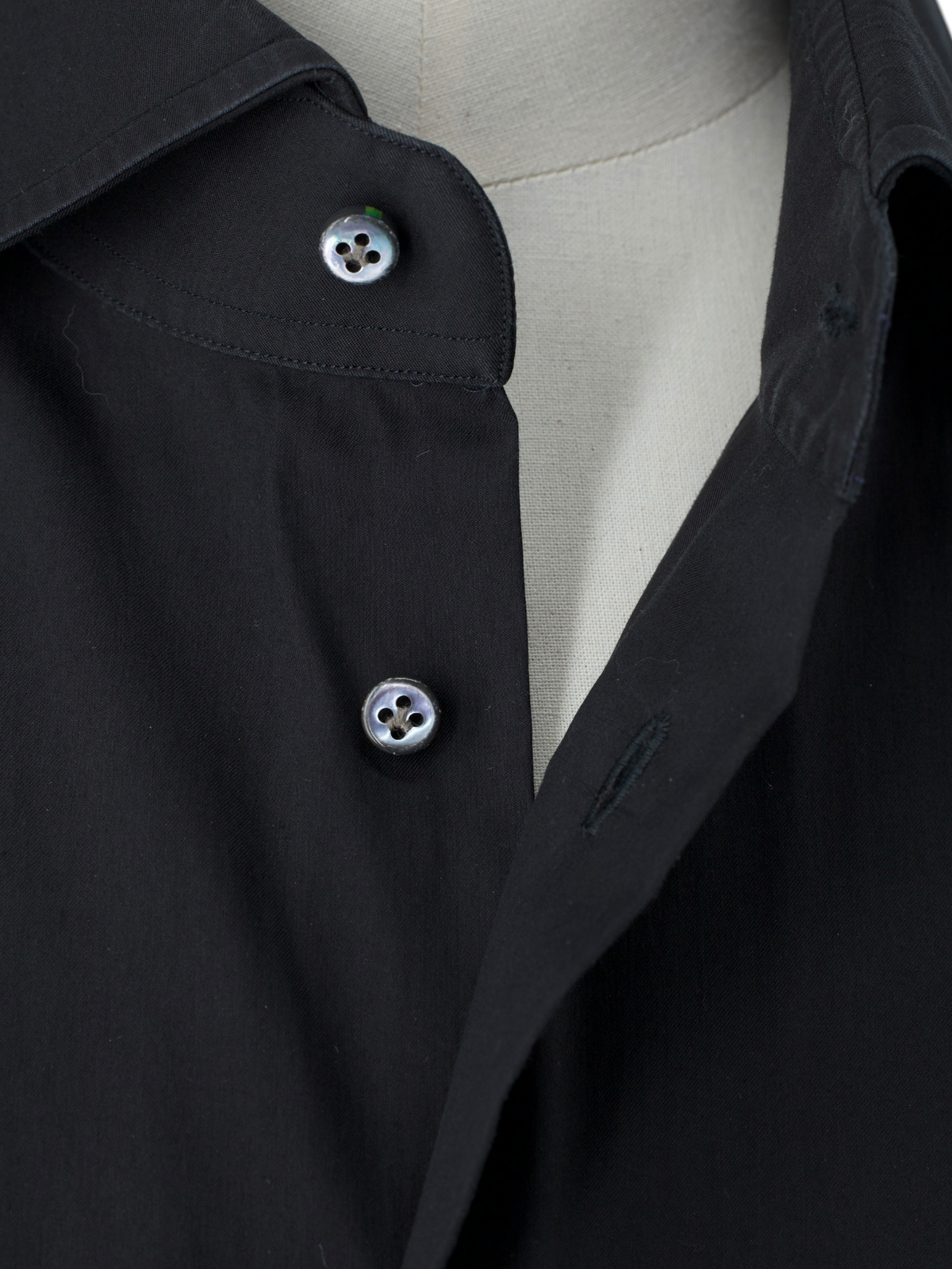 Emanuele Maffeis Black Cotton-Stretch Dress Shirt