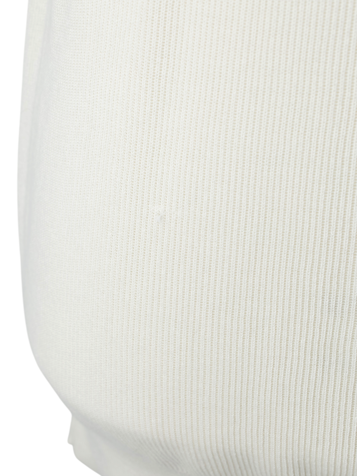 Brunello Cucinelli Creme Lightweight Rib-Knitted Cotton Buttonless Polo