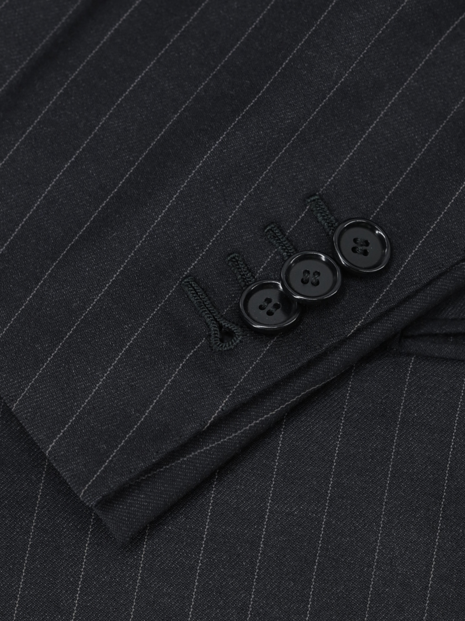 Cesare Attolini Anthracite Fine-Wool Pinstripe Suit