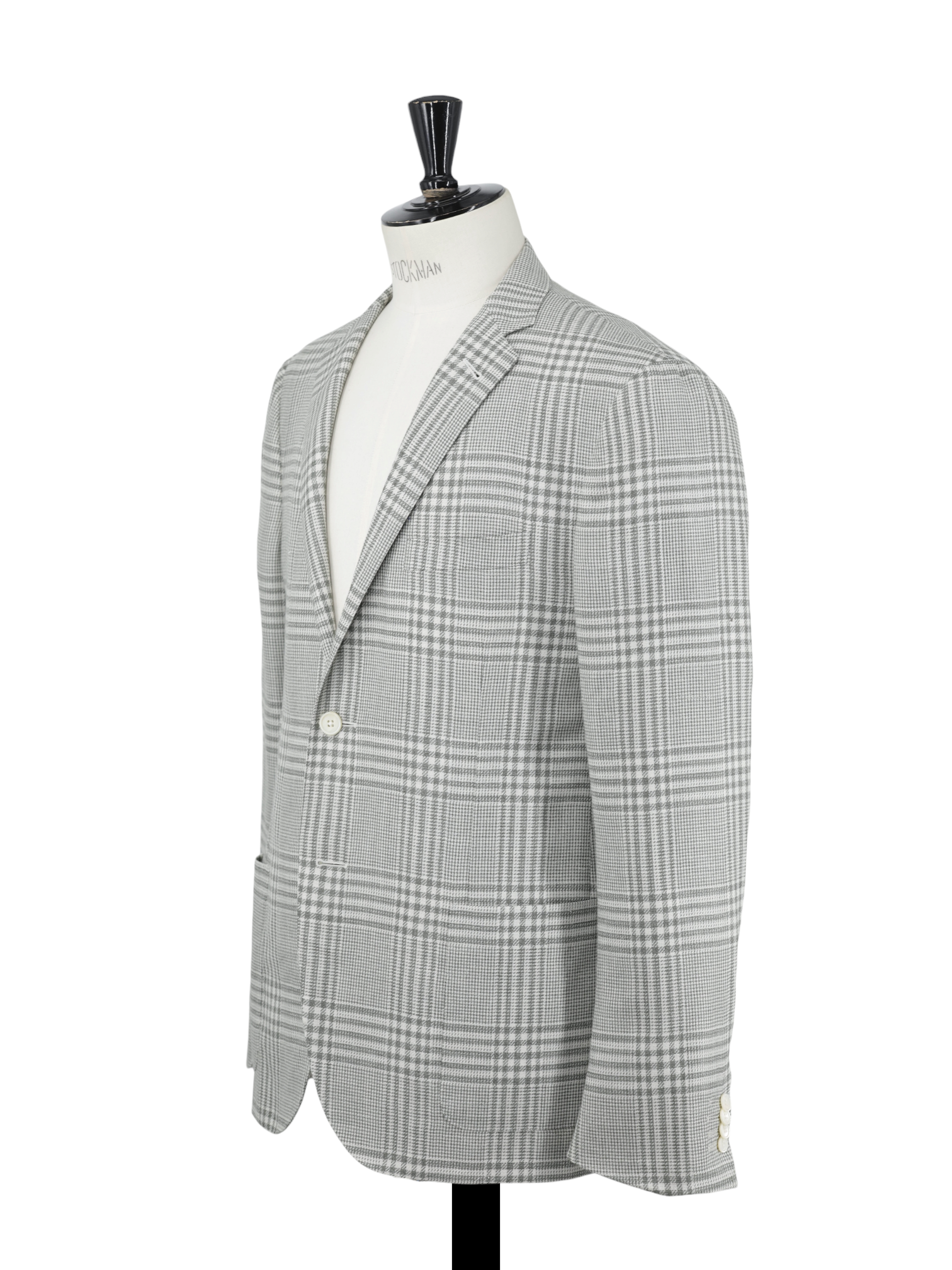 Corneliani Muted Green Wool, Silk & Linen Glenplaid Jacket
