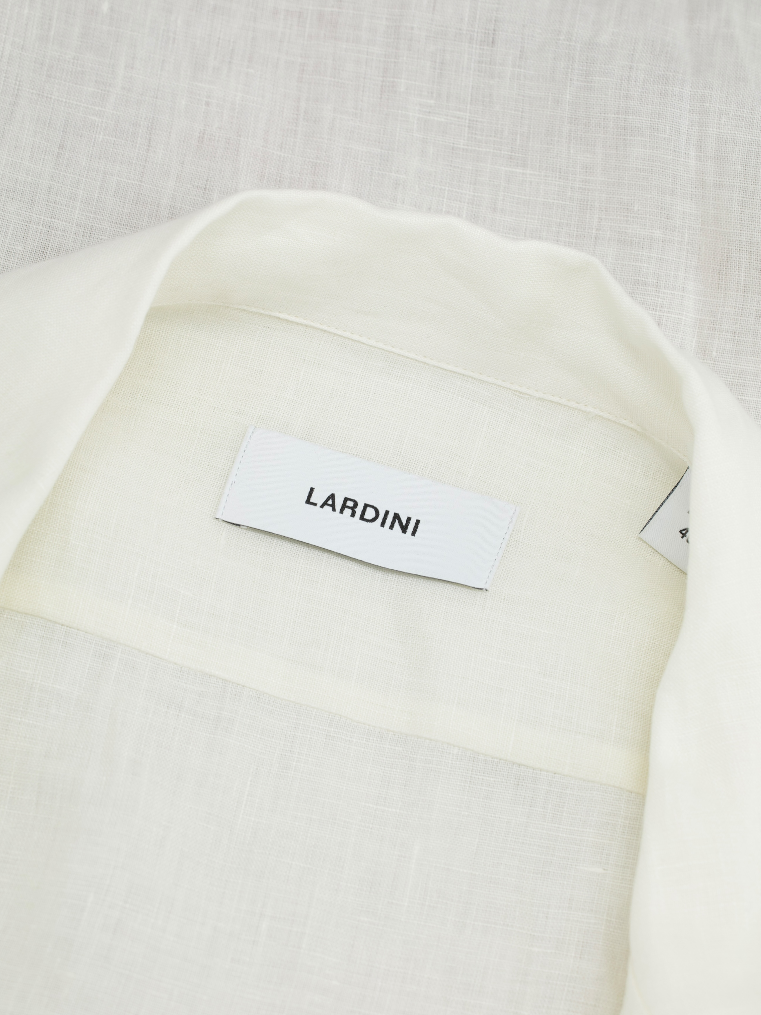 Lardini Ivory Pure Linen Camp-Collar Summer Shirt