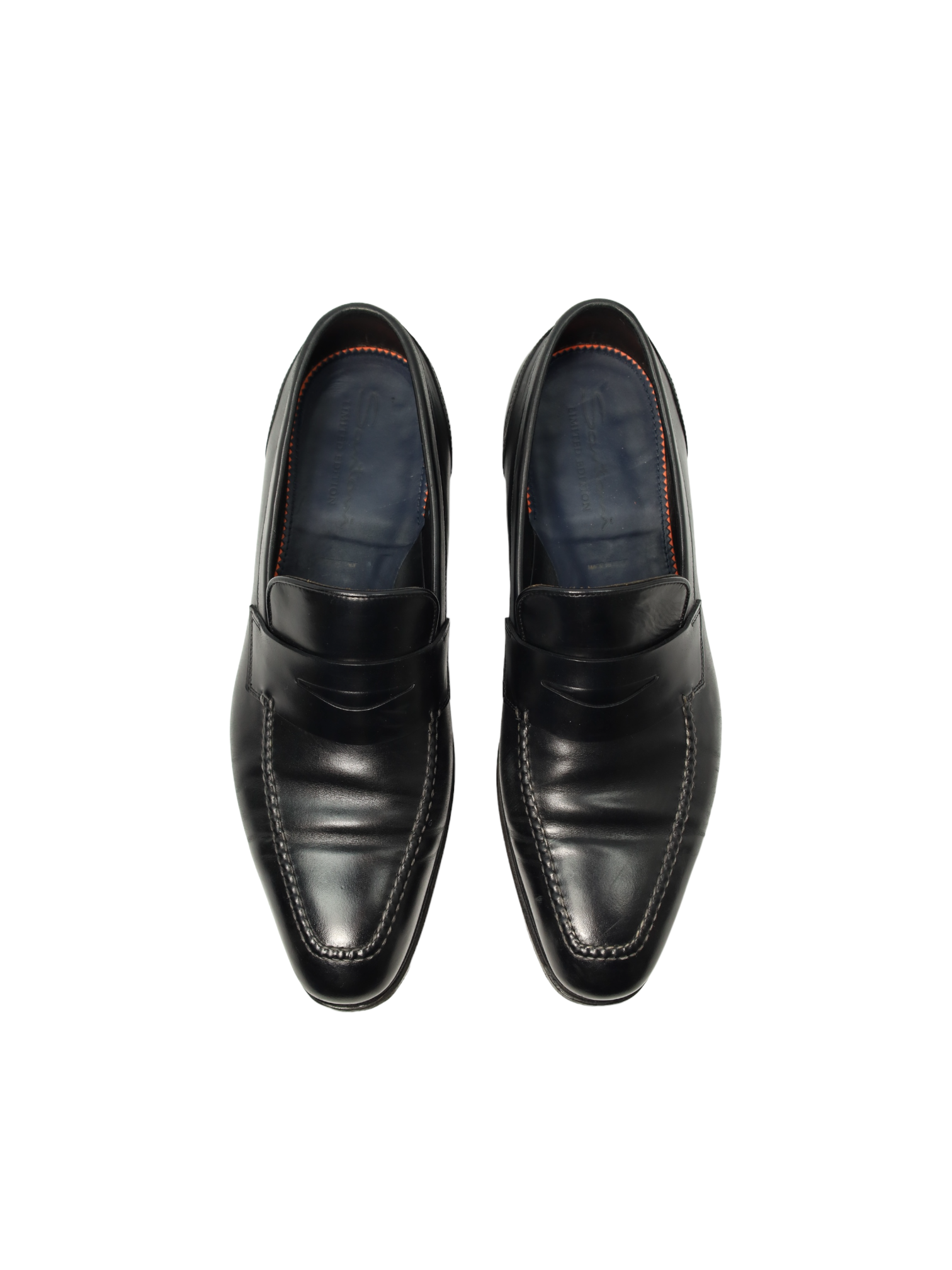 Santoni Black Limited Edition Penny Loafer