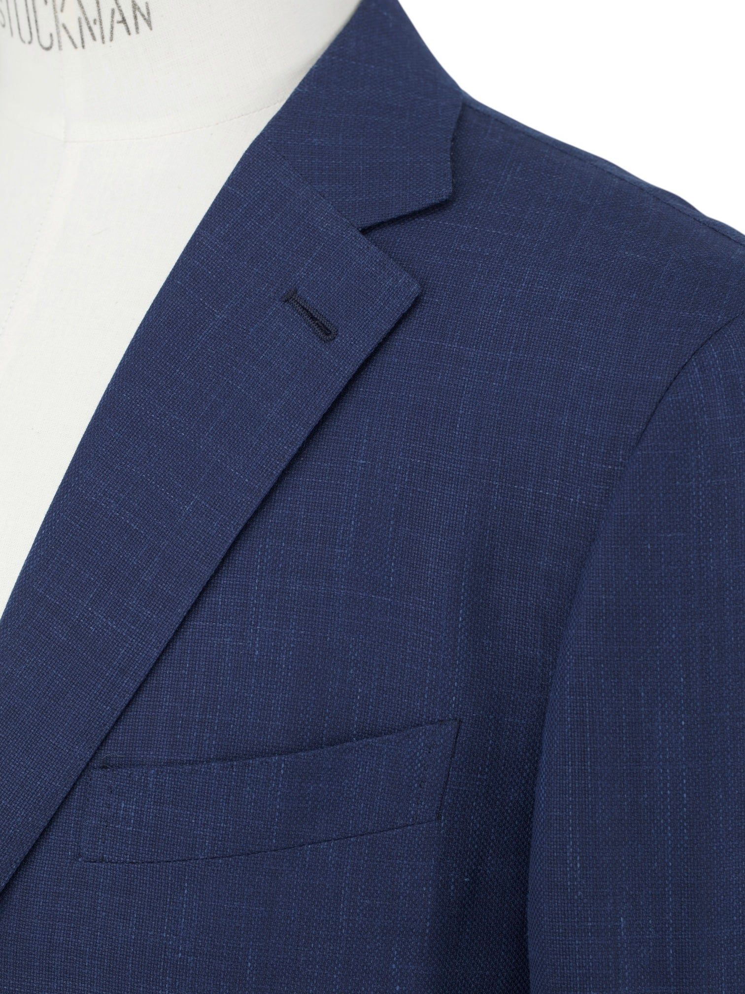 Ermenegildo Zegna Royal Blue Wool, Linen & Silk Basket-Weave Milano Easy Suit