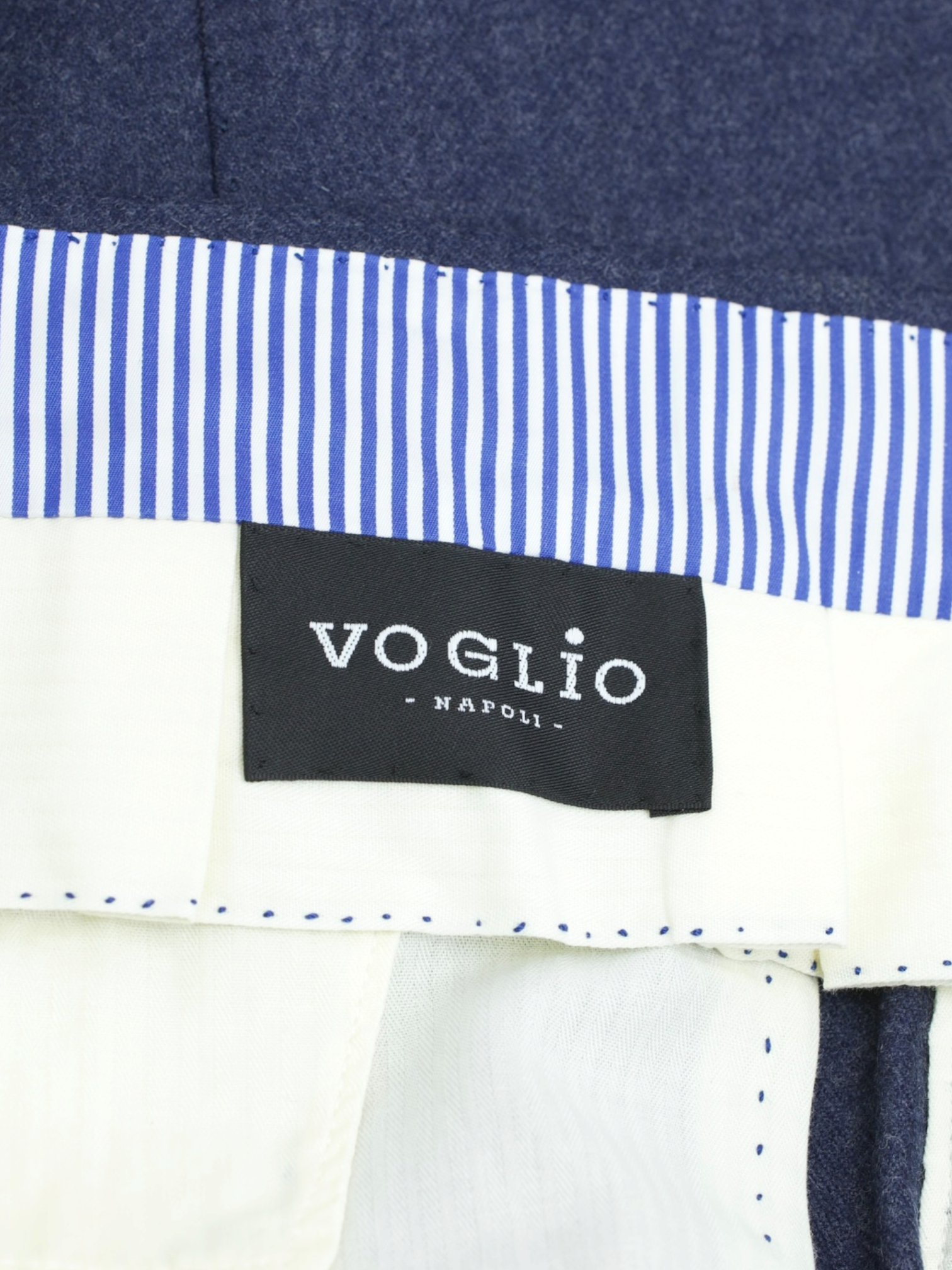 Sartoria Voglio Steel Blue Wool-Flannel "Zignone" Sartorial Trousers