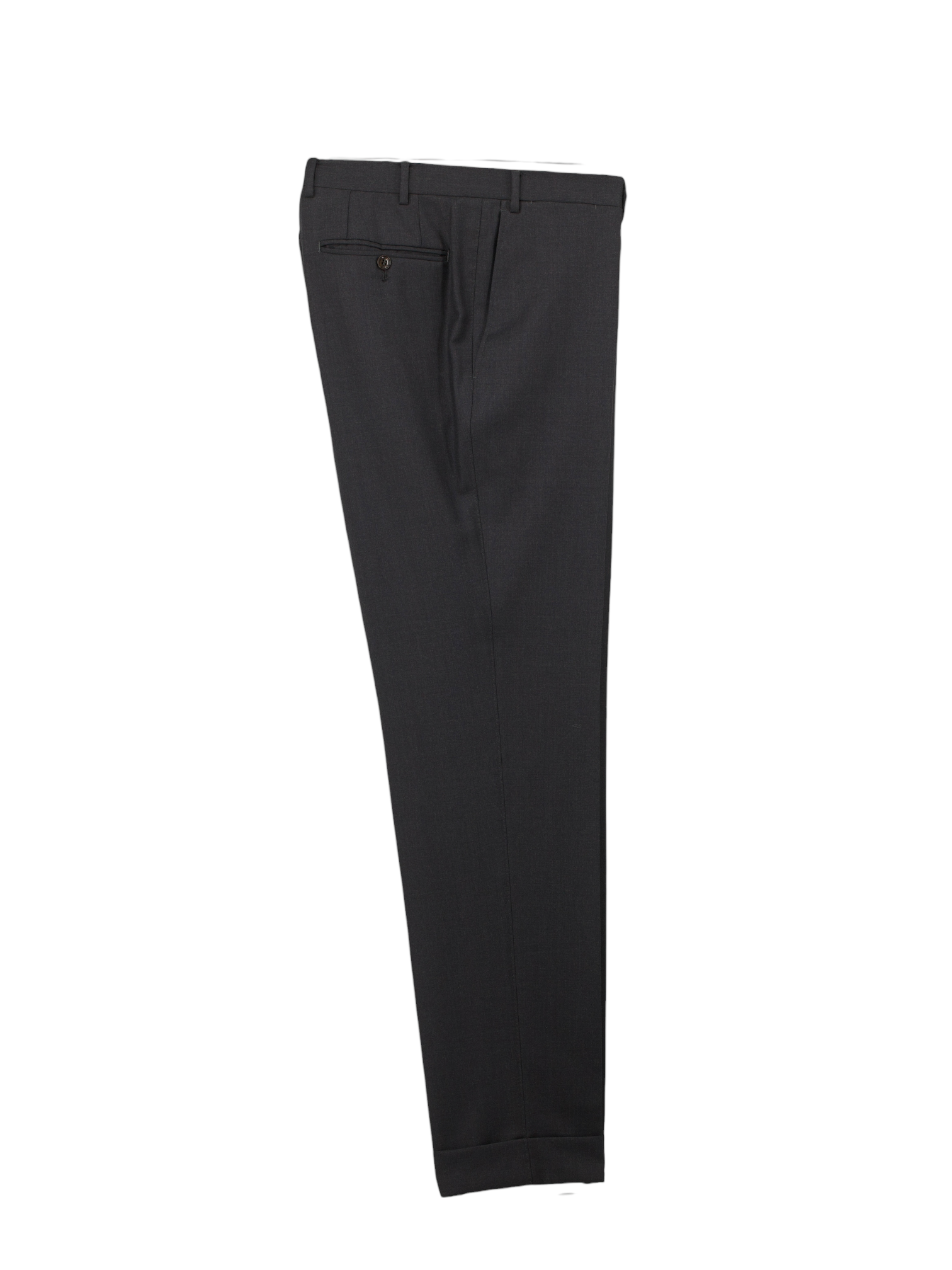 Canali Anthracite Fine-Wool Essential Twill Trousers