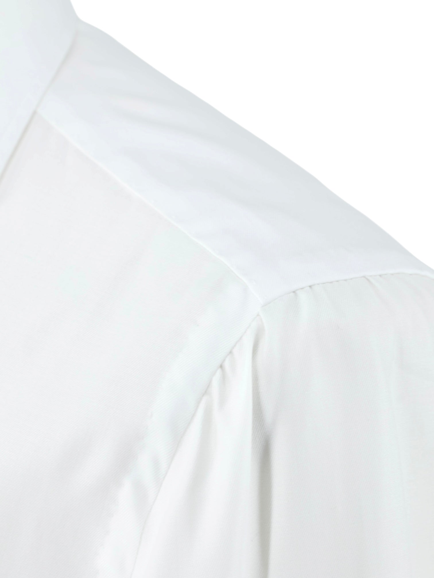 Finamore Esclusiva White Alumo Cotton Twill Shirt