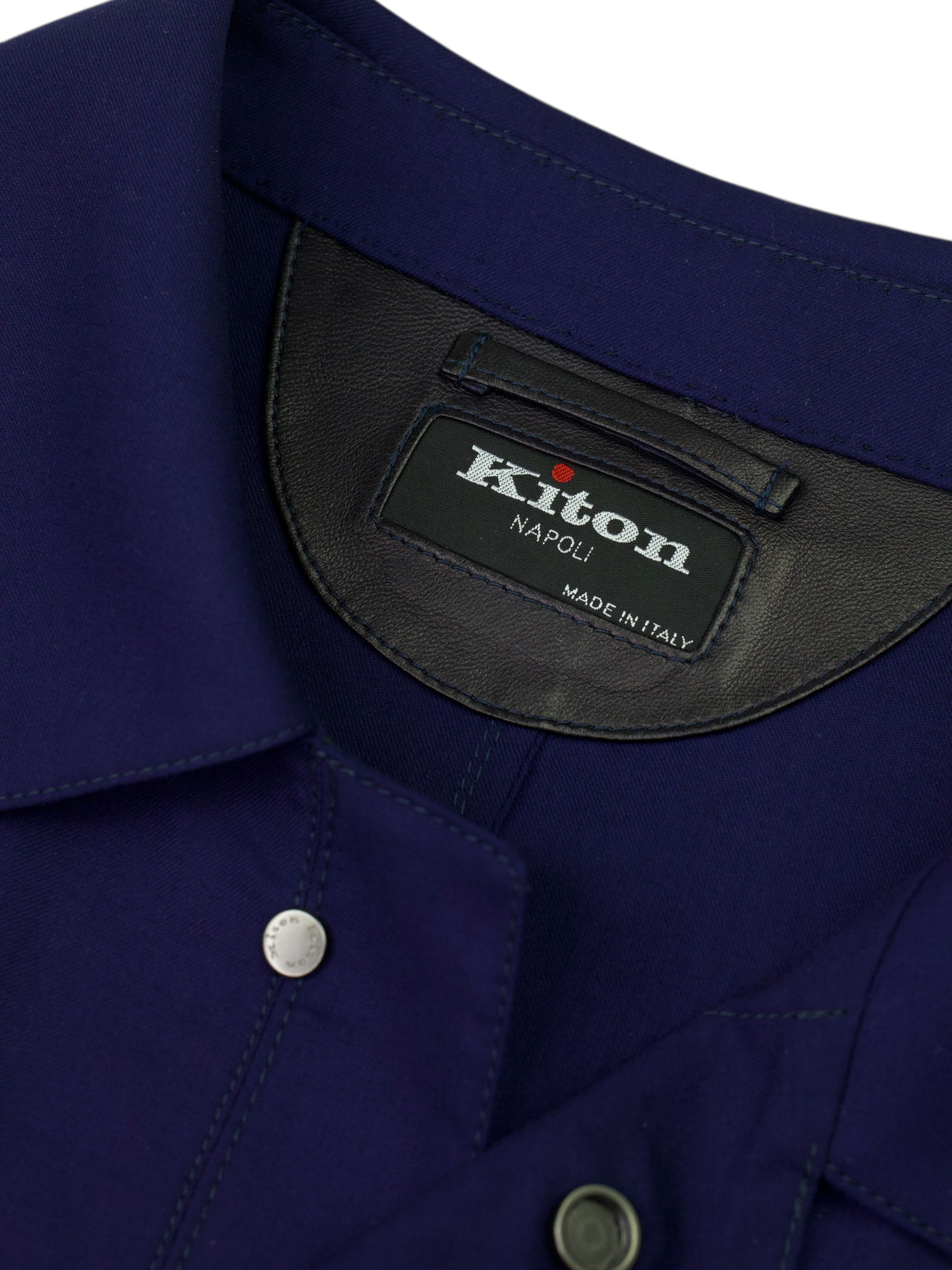 Kiton Dark Blue Unconstructed Lightweight-Cashmere Overcoat