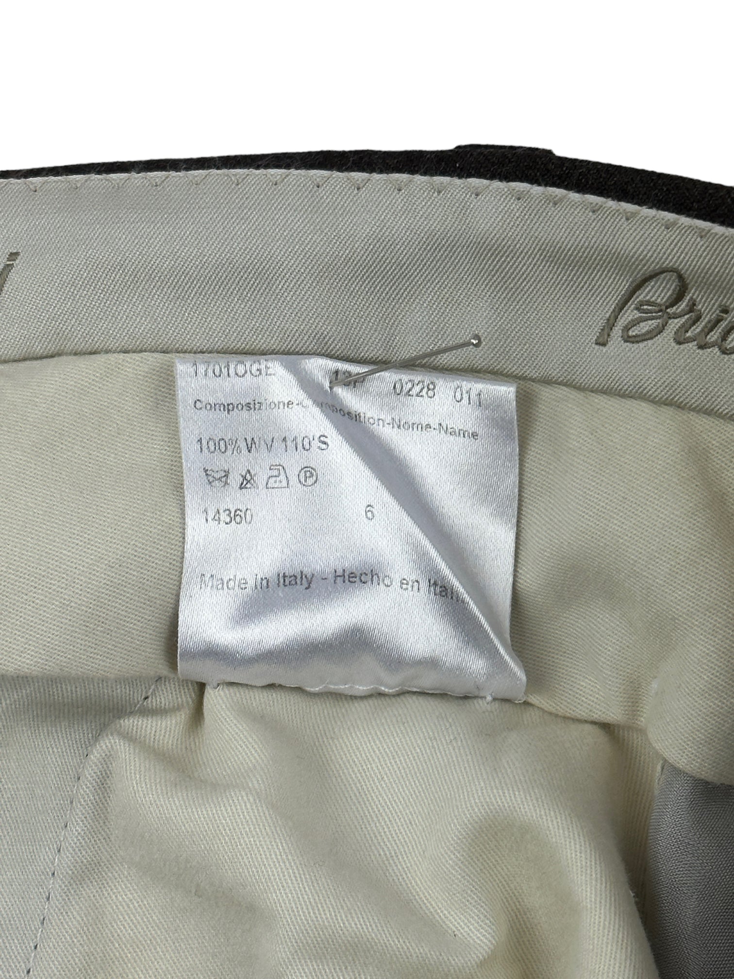 Brioni Chocolate Brown Super 110's Trousers
