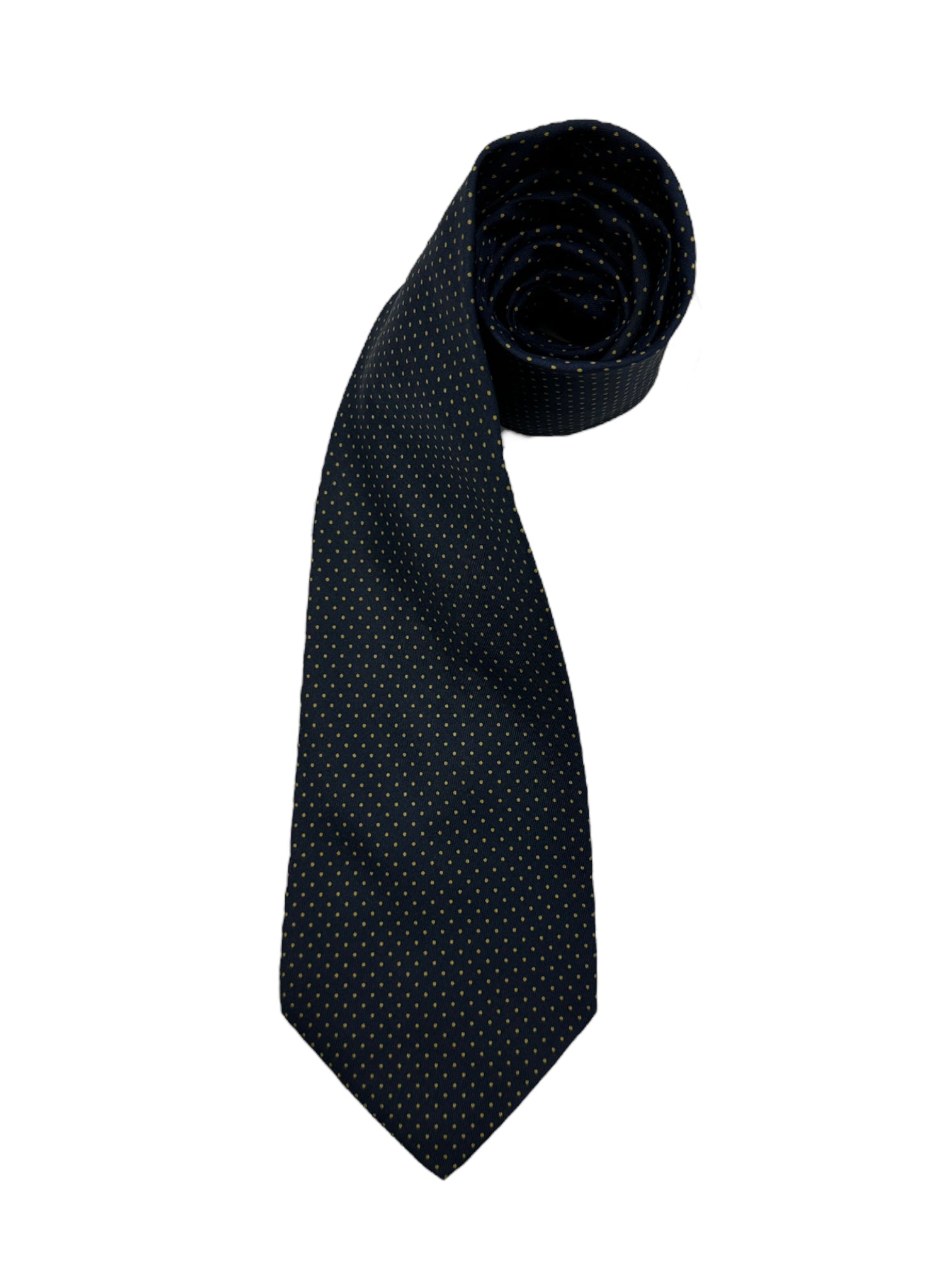 E.Marinella Blue and Yellow Polkadot Tie